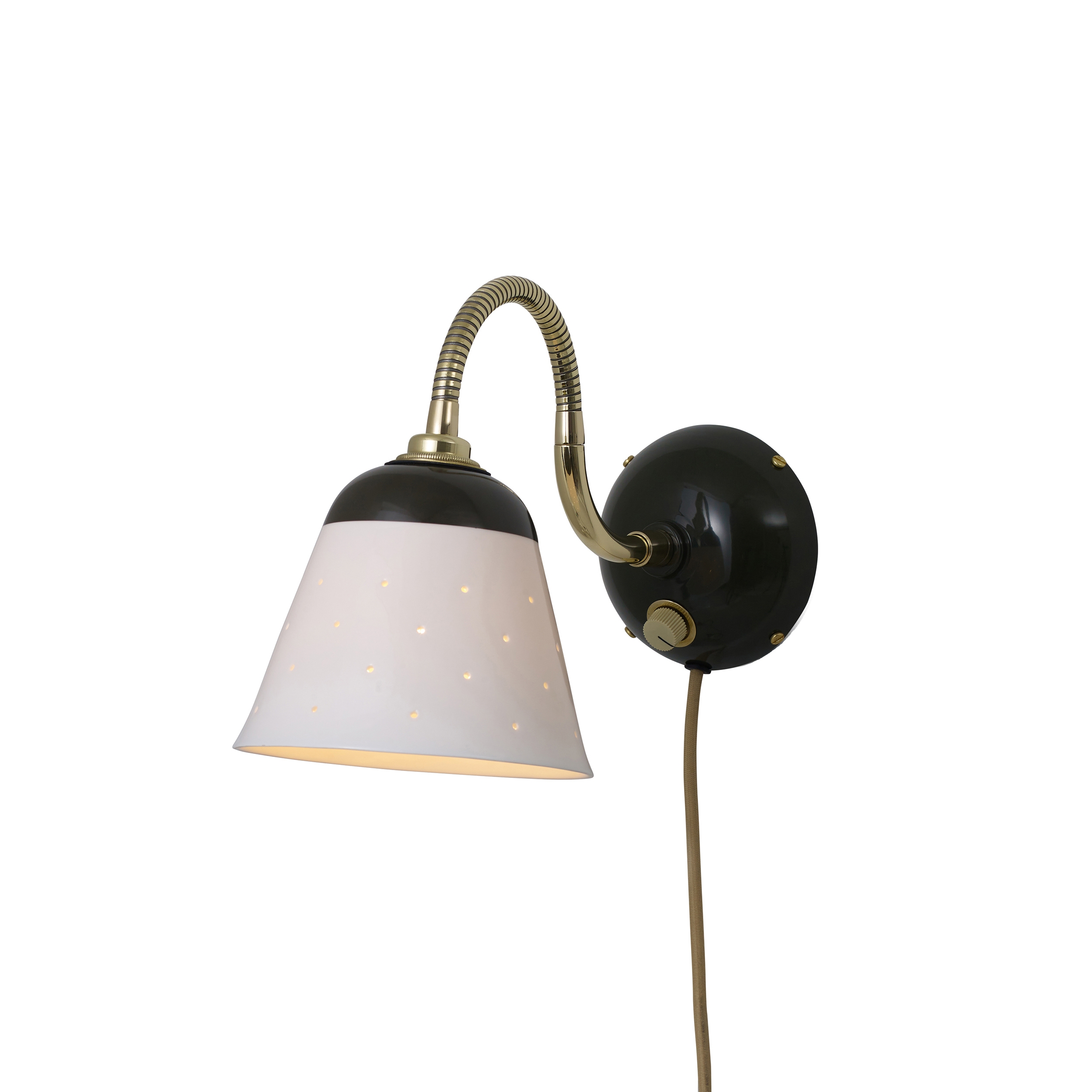 Alma Wall Light with Dimmer, Cable & Plug, Seaweed