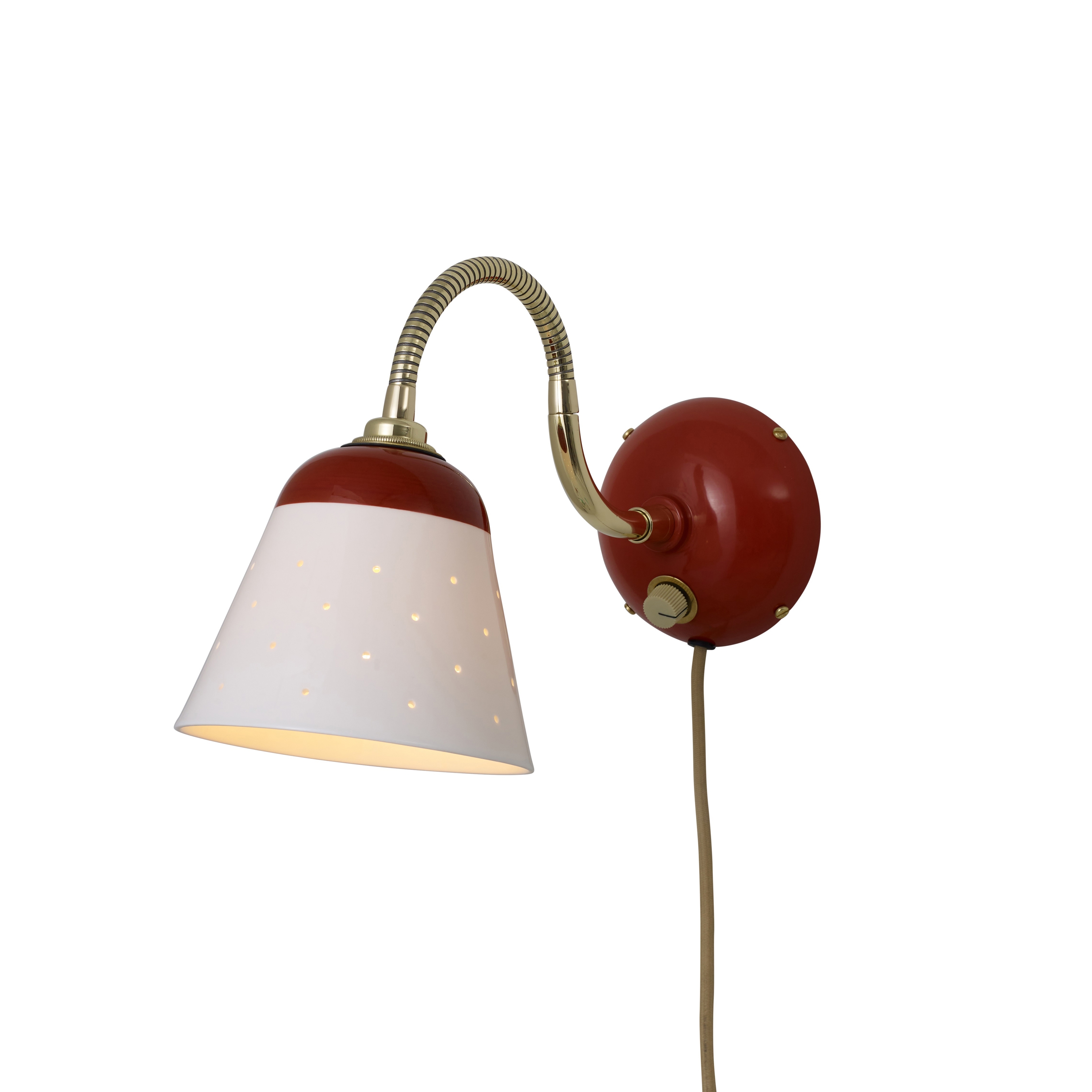 Alma Wall Light, With Dimmer, Coral