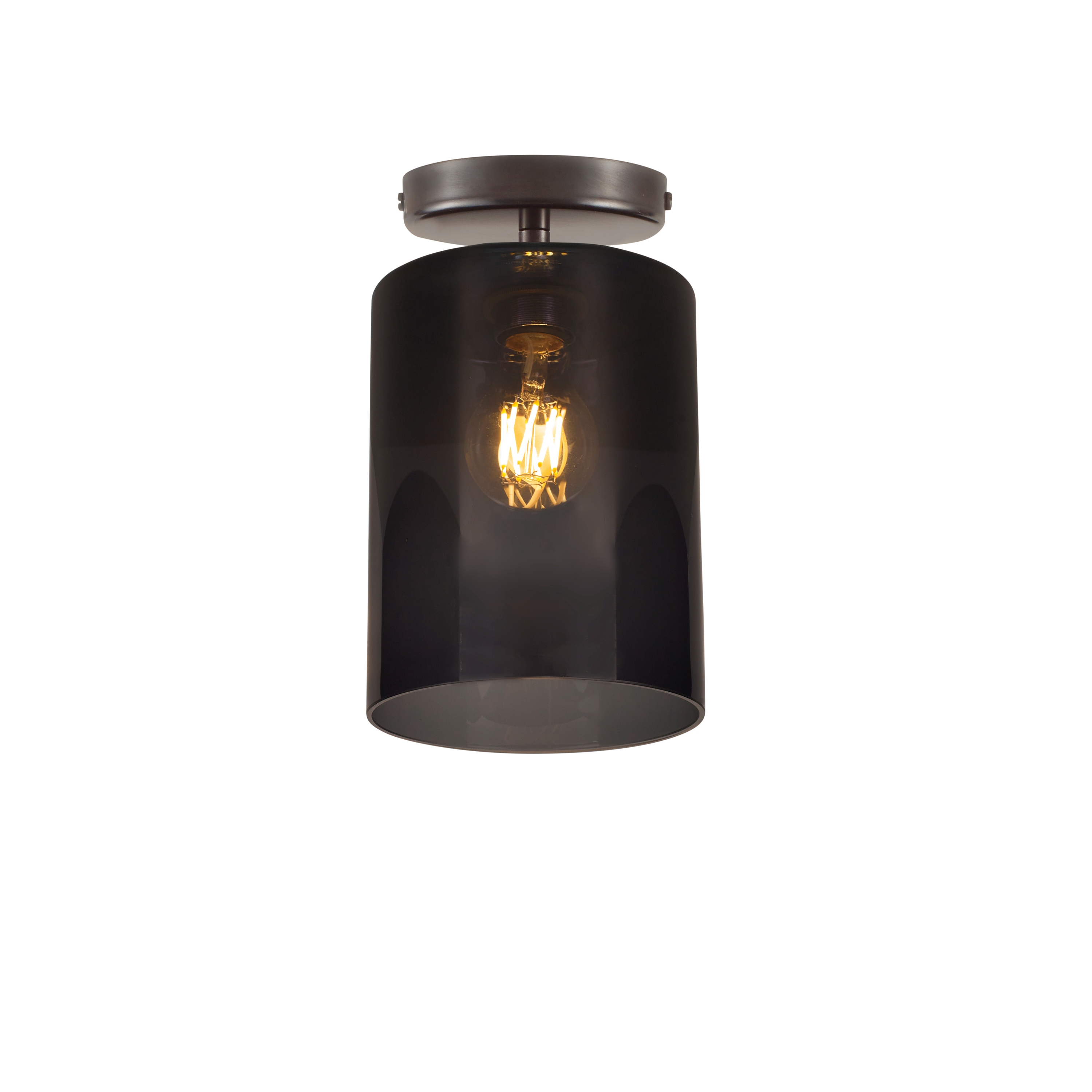 Mostra il prodotto Brompton Size 2 Ceiling Light, Weathered, Anthracite Glass del produttore Original BTC