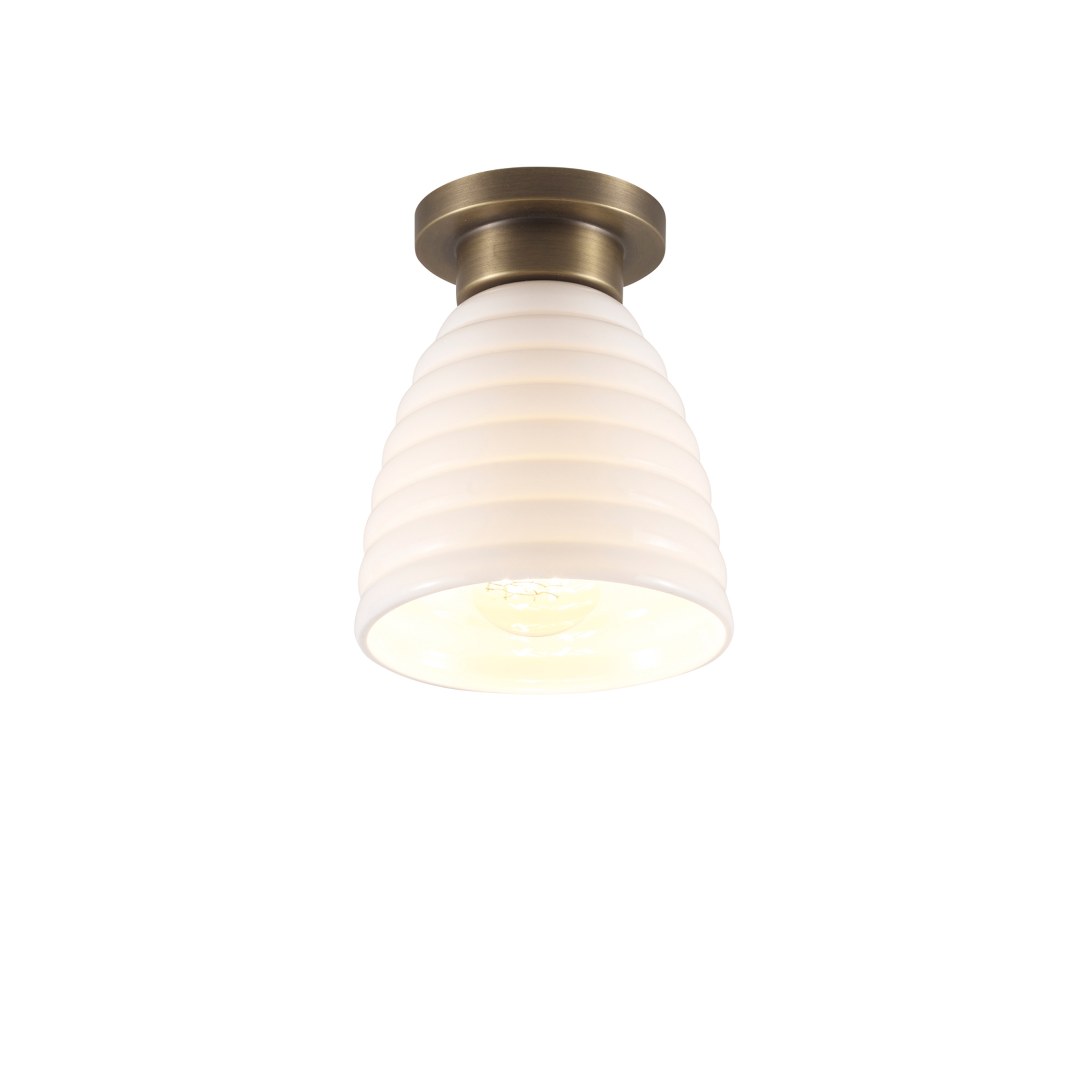 Display product Hector Medium Bibendum Ceiling Light, Antique Brass from manufacturer Original BTC