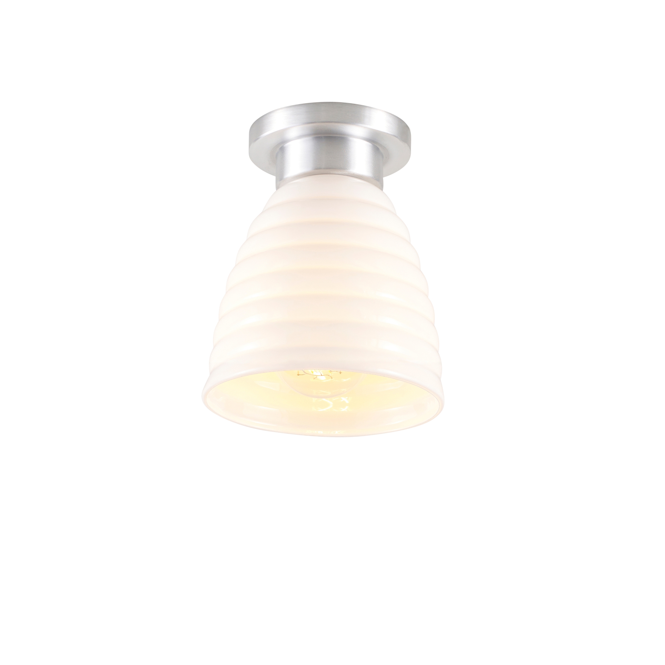 Hector Medium Bibendum Ceiling Light, Brushed Aluminum