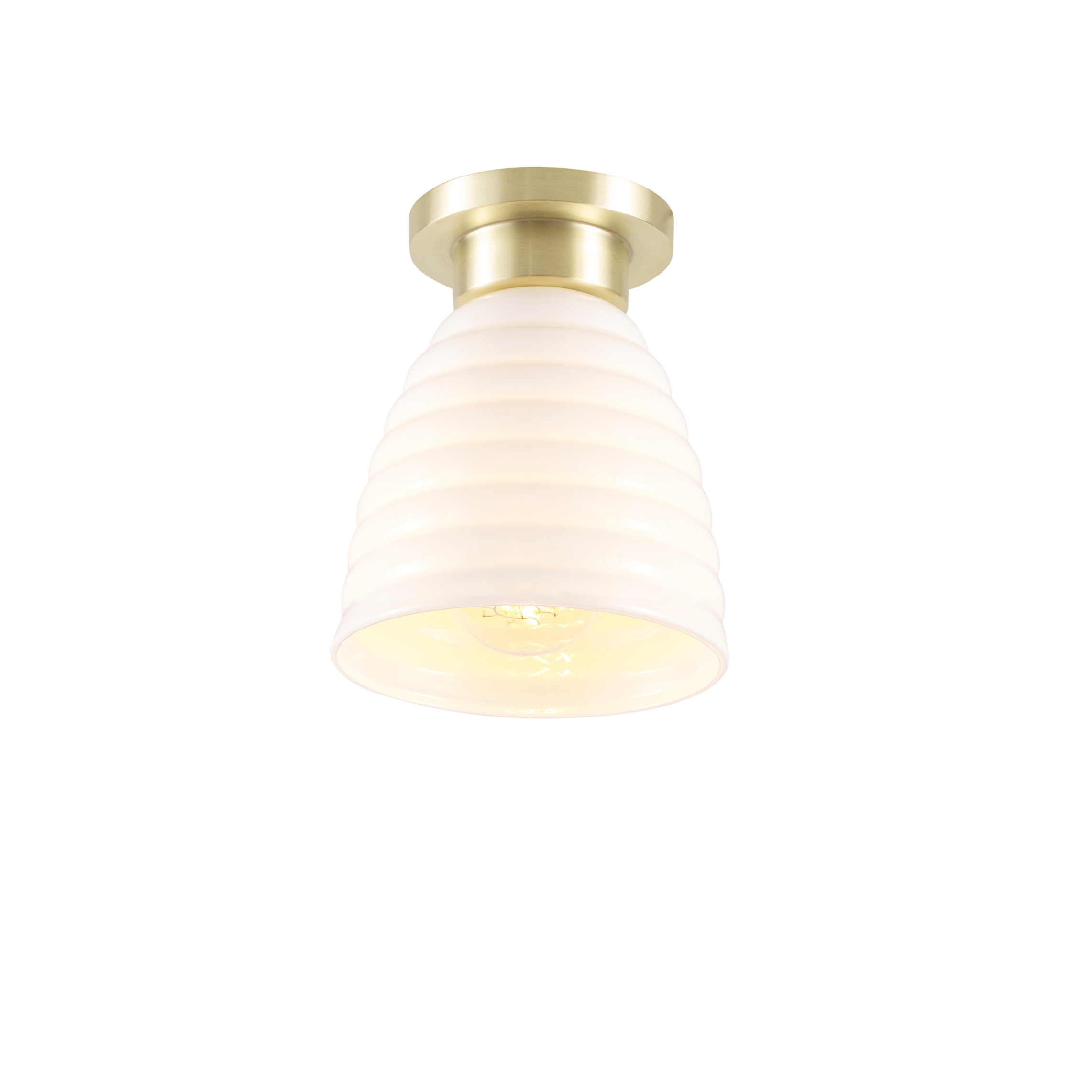 Hector Medium Bibendum Ceiling Light, Satin Brass