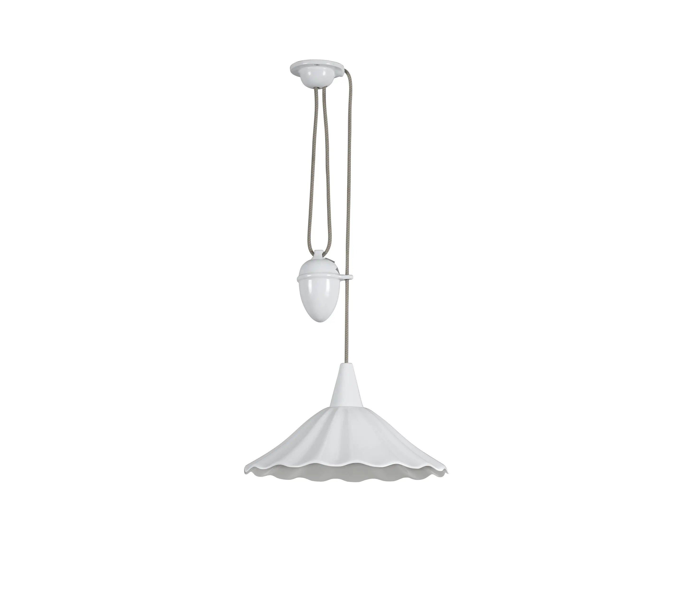 Original BTC - Christie 36 Rise & Fall Pendant, Sand & Taupe Braided Cable
