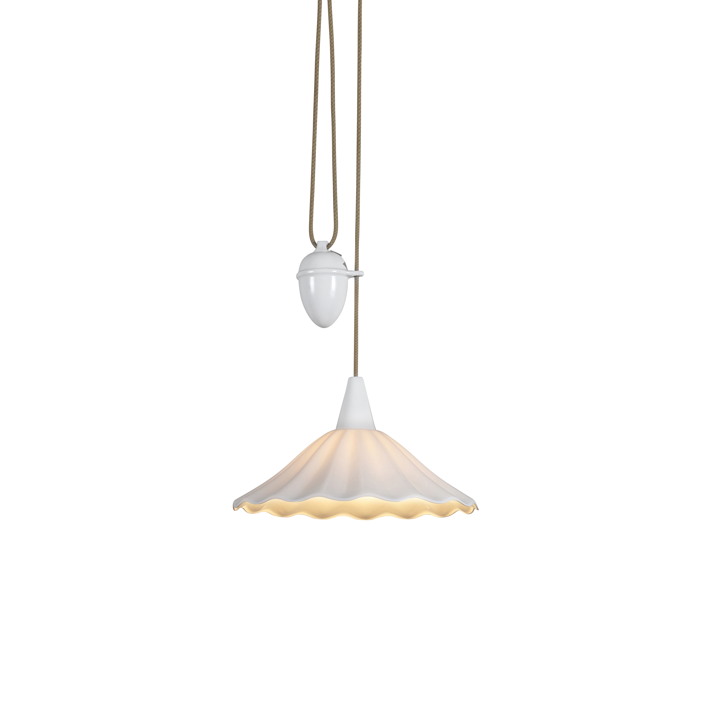 Afficher le produit Christie 36 Rise & Fall Pendant, Sand & Taupe Braided Cable du fabricant Original BTC