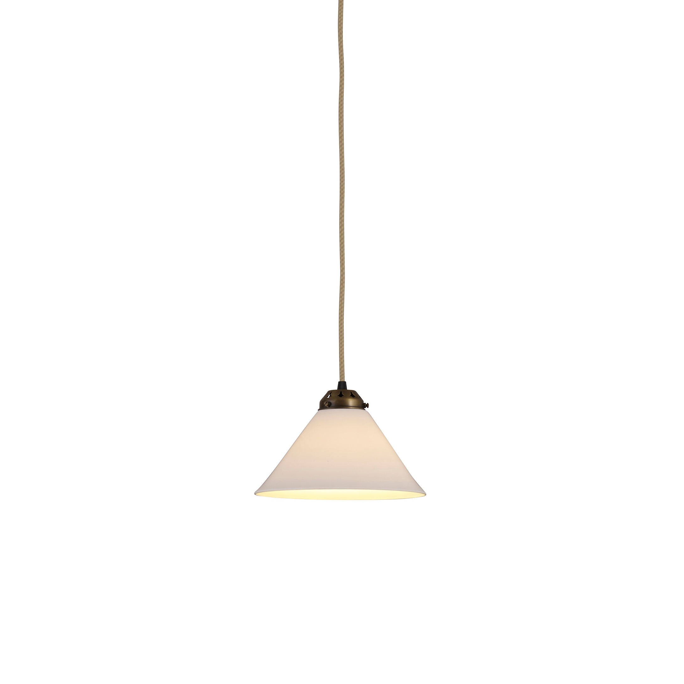 Mostrar el producto Cobb Small Plain Pendant Light, Natural with Antique Brass del fabricante Original BTC