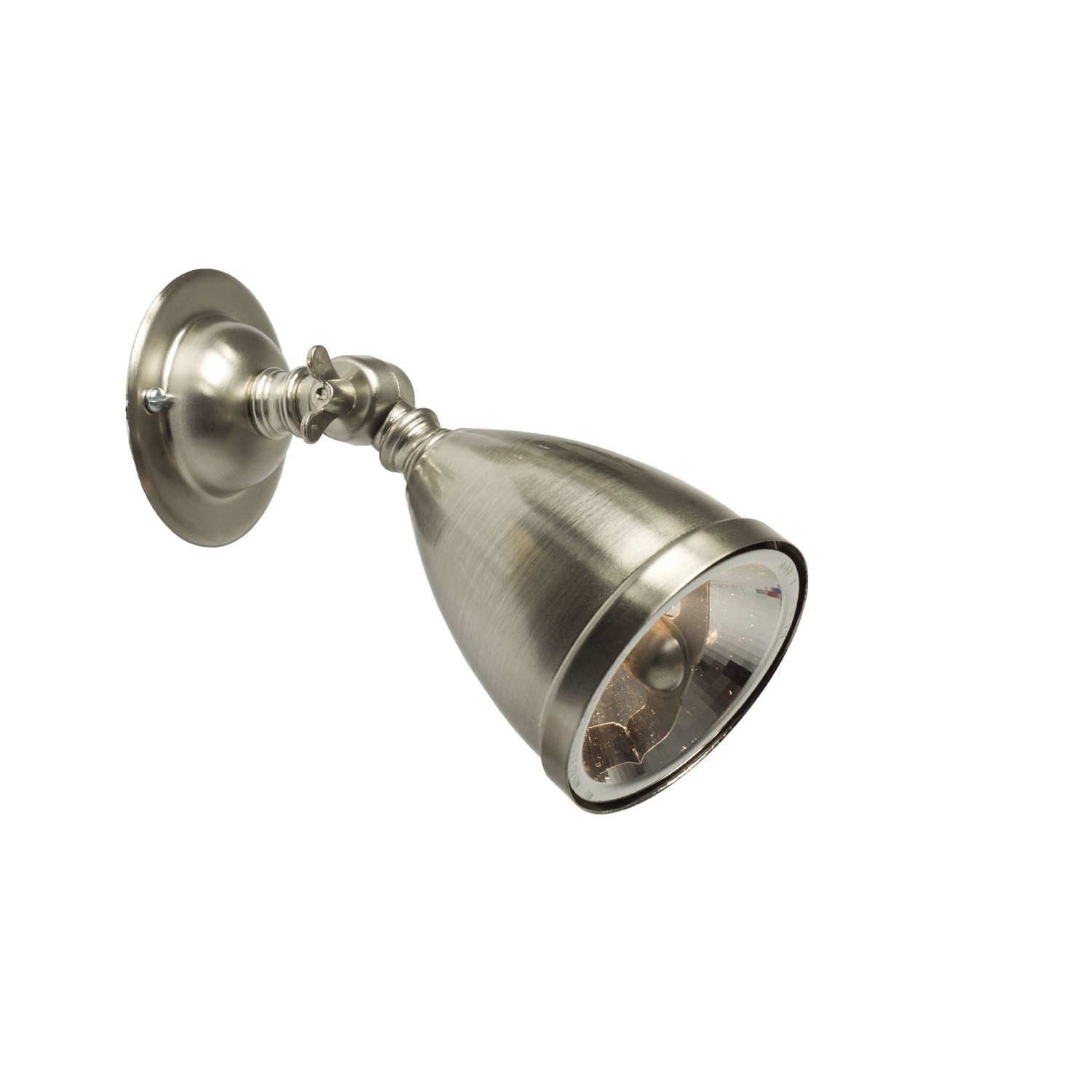 Spotlight with Shade - includes lamp, Nickel Plated