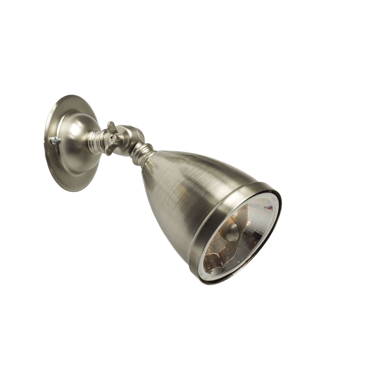 Spotlight with Shade - includes lamp, Nickel Plated