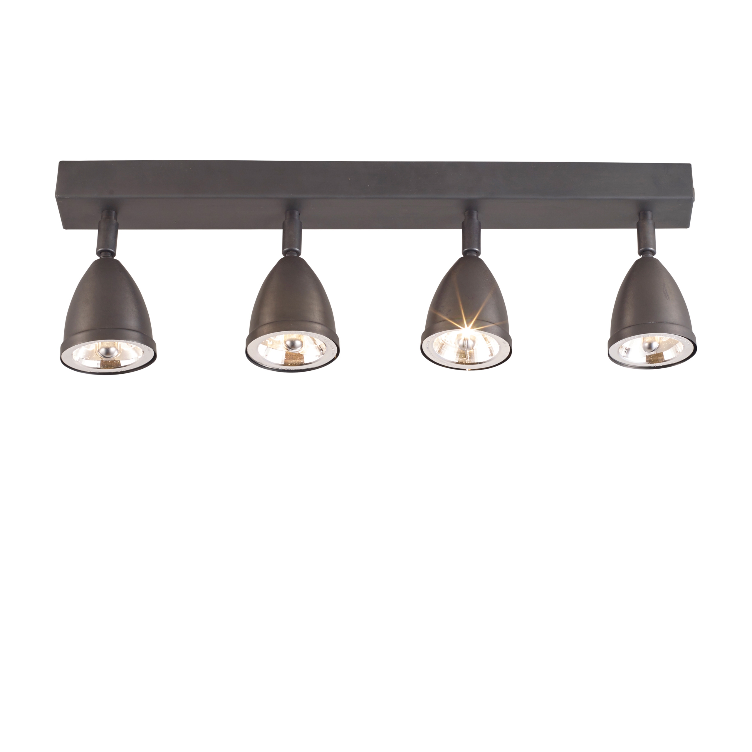 Display product Whitby Quadruple Spotlight, Weathered Brass, with shade and integral driver from manufacturer Original BTC