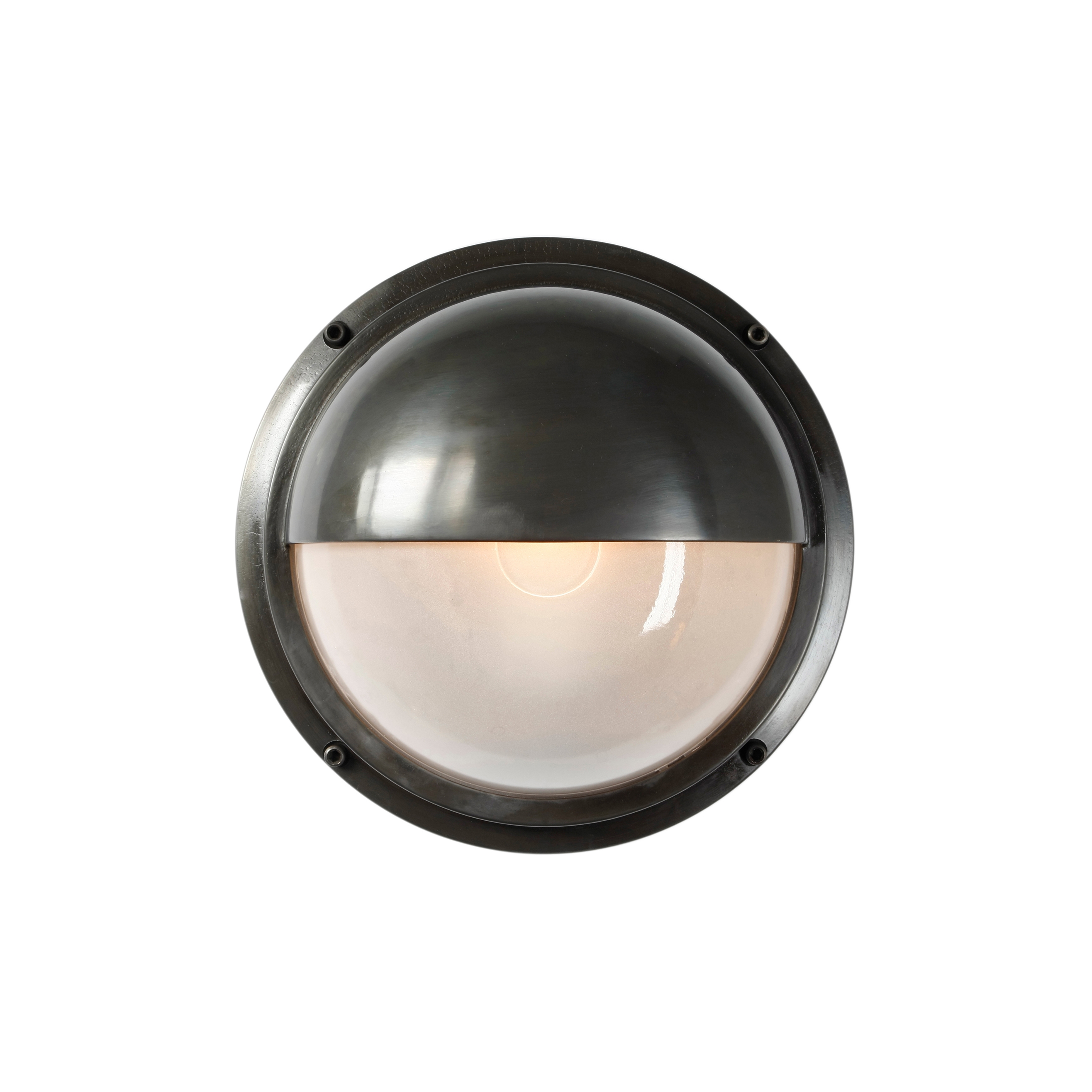 Display product Brass Bulkhead With Eyelid Shield, Weathered Brass from manufacturer Original BTC