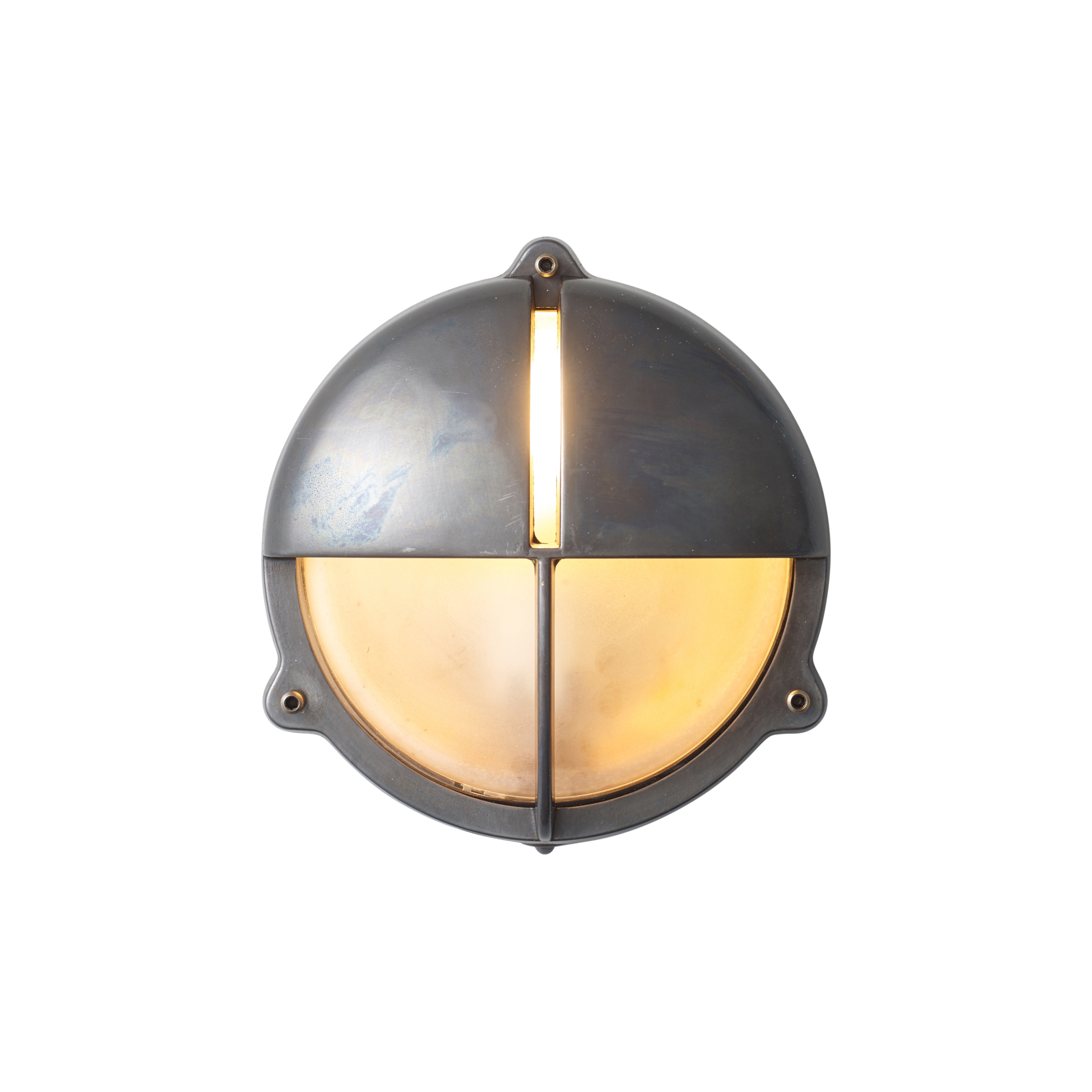 Mostra il prodotto Brass Bulkhead With Eyelid Shield, Weathered Brass del produttore Original BTC