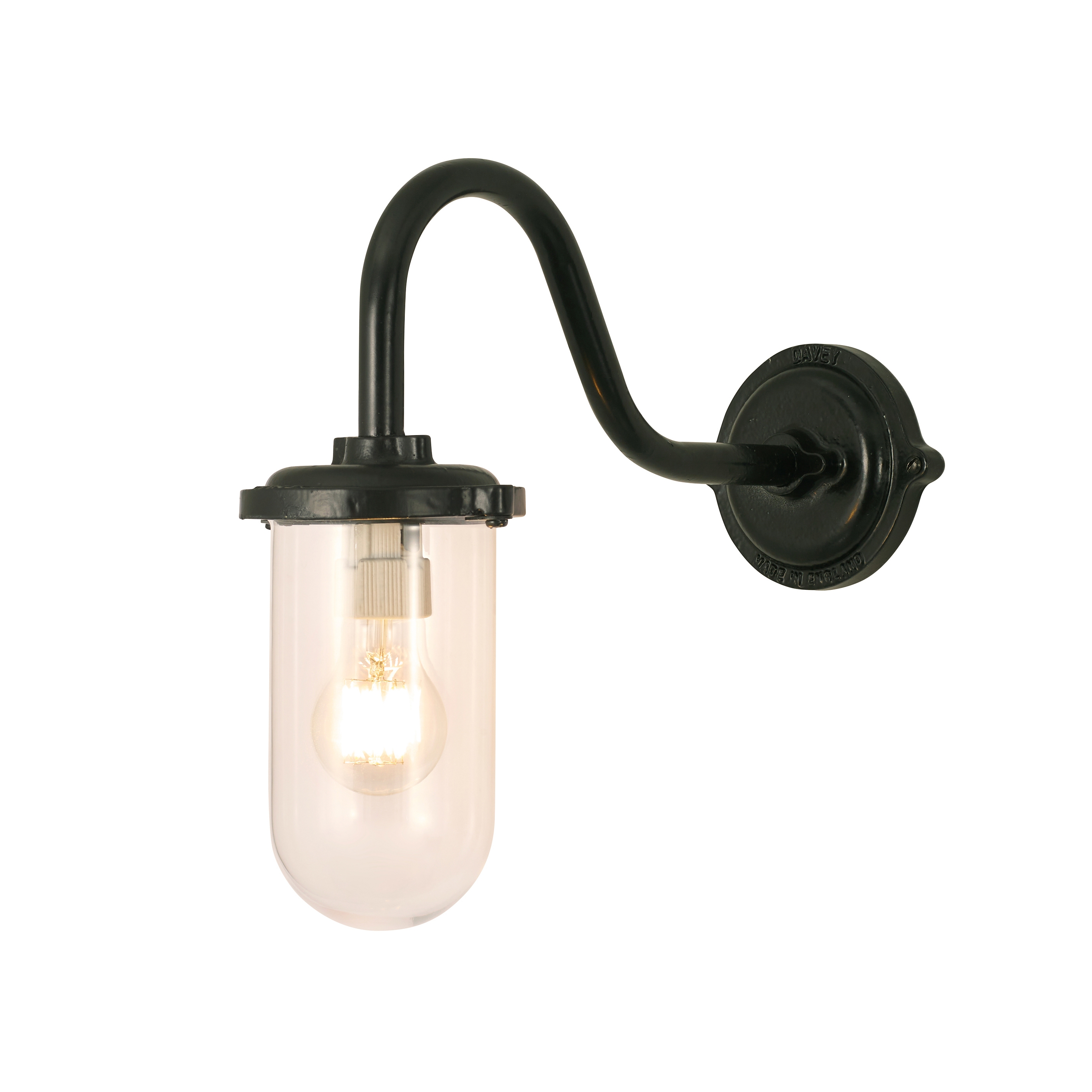 Display product Bracket Light, 100W, Round, Swan Neck, Painted Black, Clear from manufacturer Original BTC