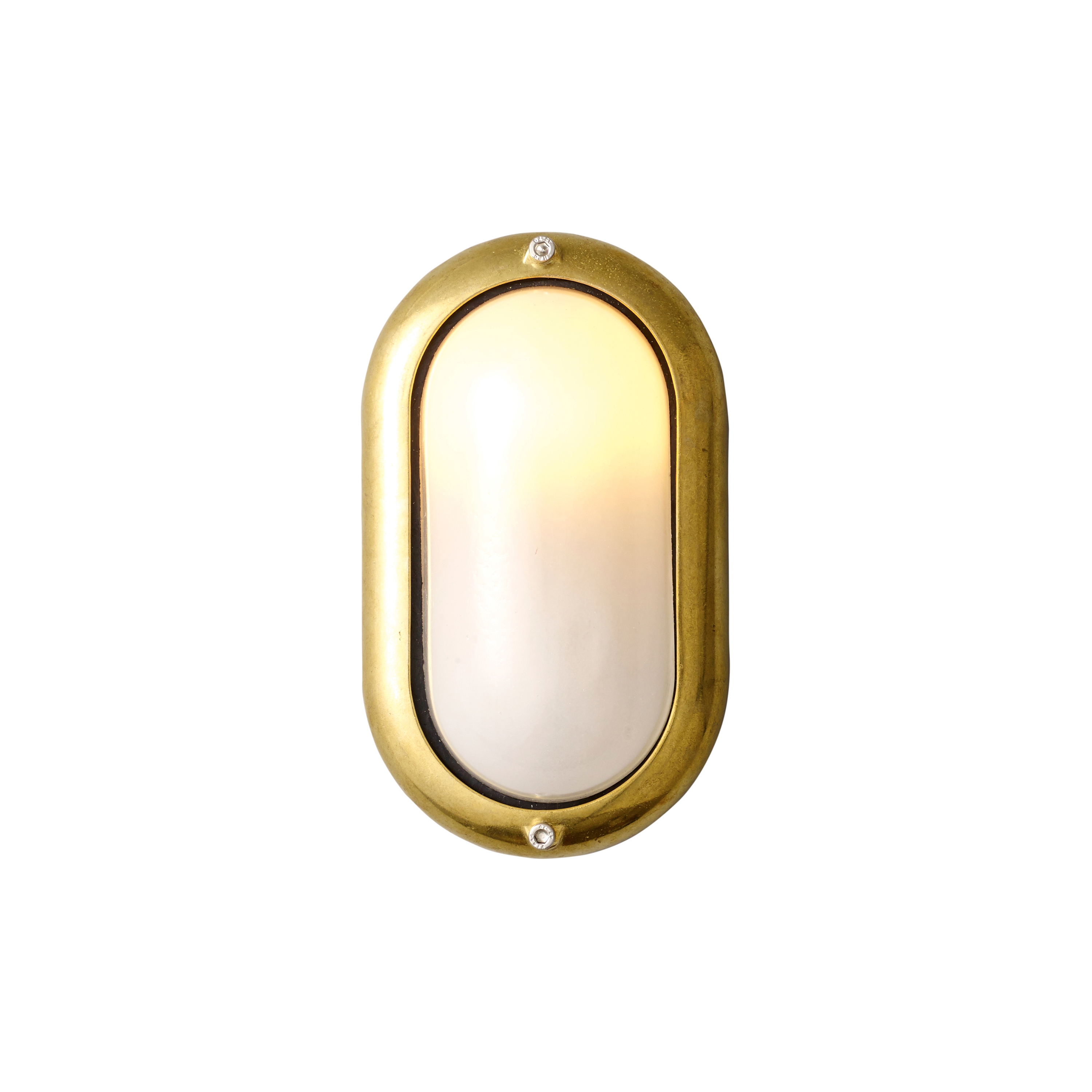 Small Exterior Oval Bulkhead Fitting, Brass