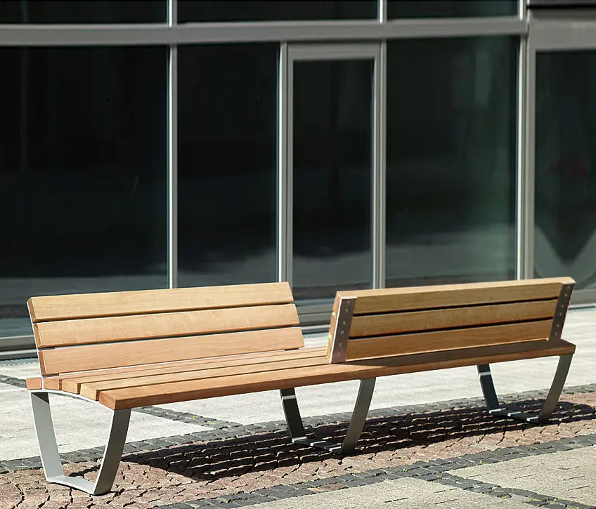 Westeifel Werke - Cado levis Bench 3m with opposite partial backrest