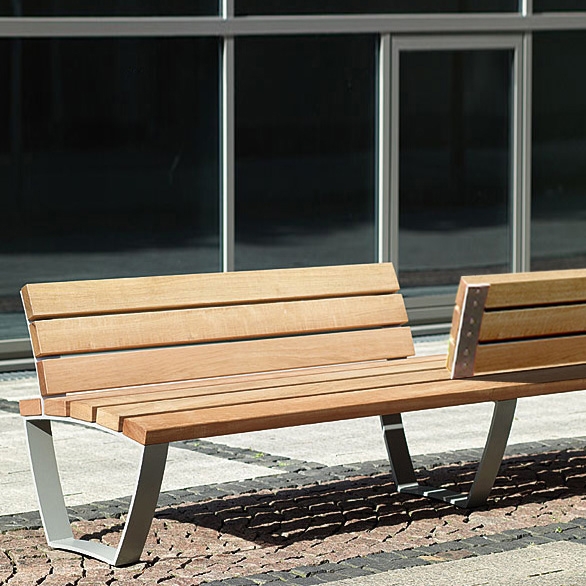 Cado levis Bench 3m with opposite partial backrest