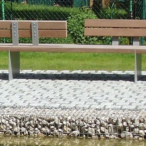 Tecto Bench with partial backrest opposite bilateral