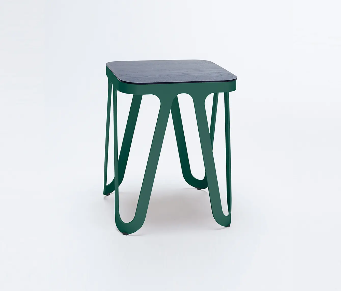 NEO/CRAFT - Loop Stool Wood - moss green/ ash black