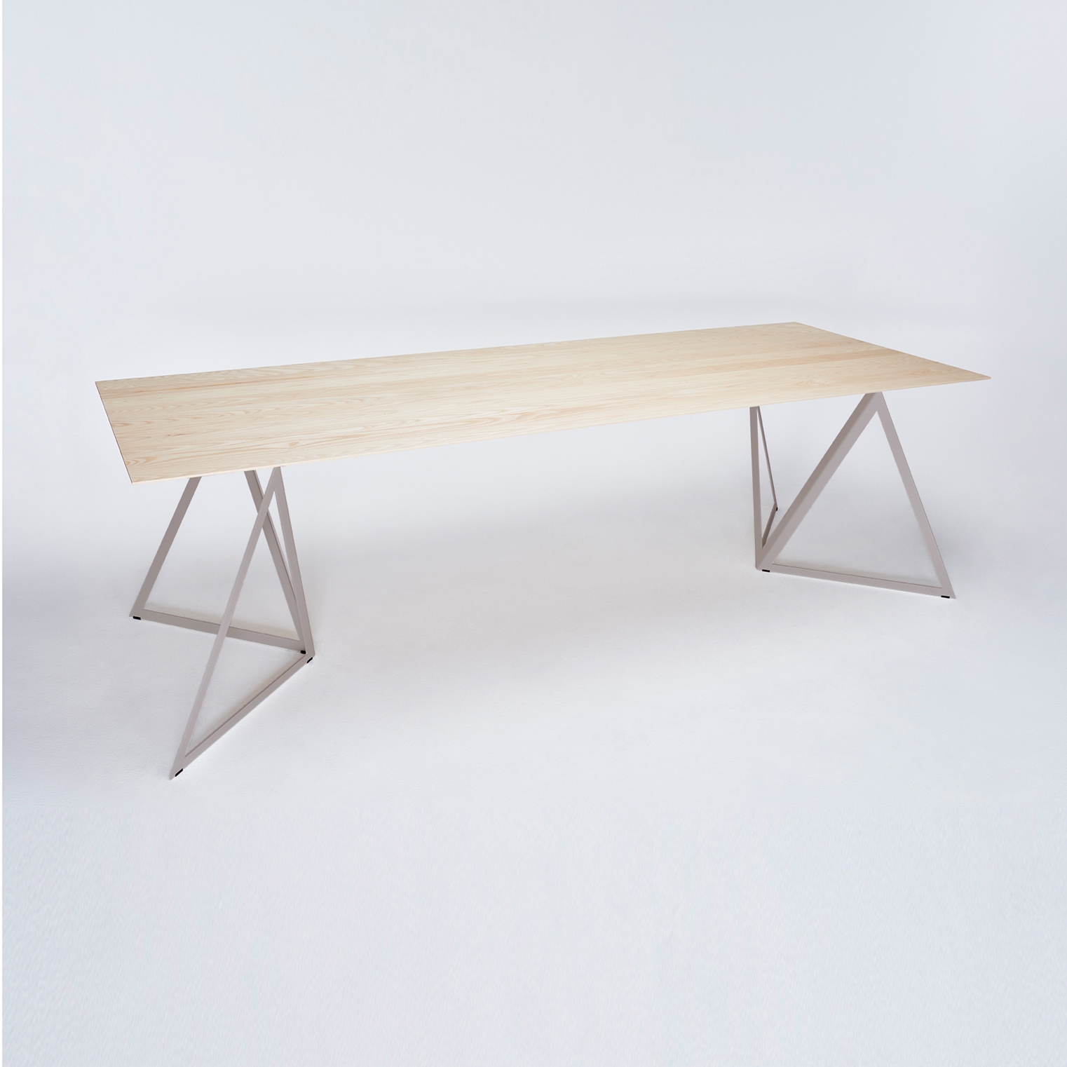 Steel Stand Table - quarzgrau/ esche weiß