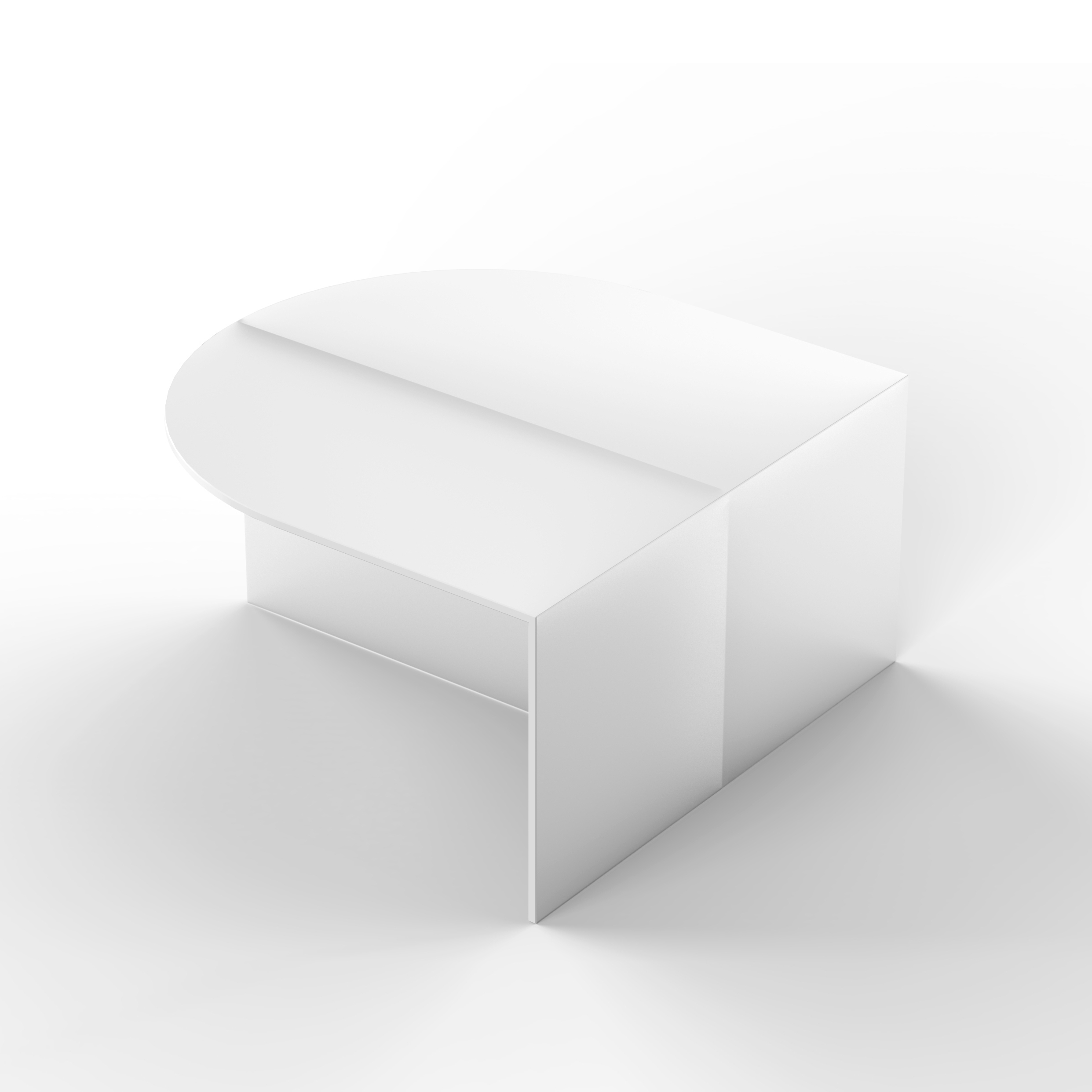 Fifty Oval - glass - white frosted