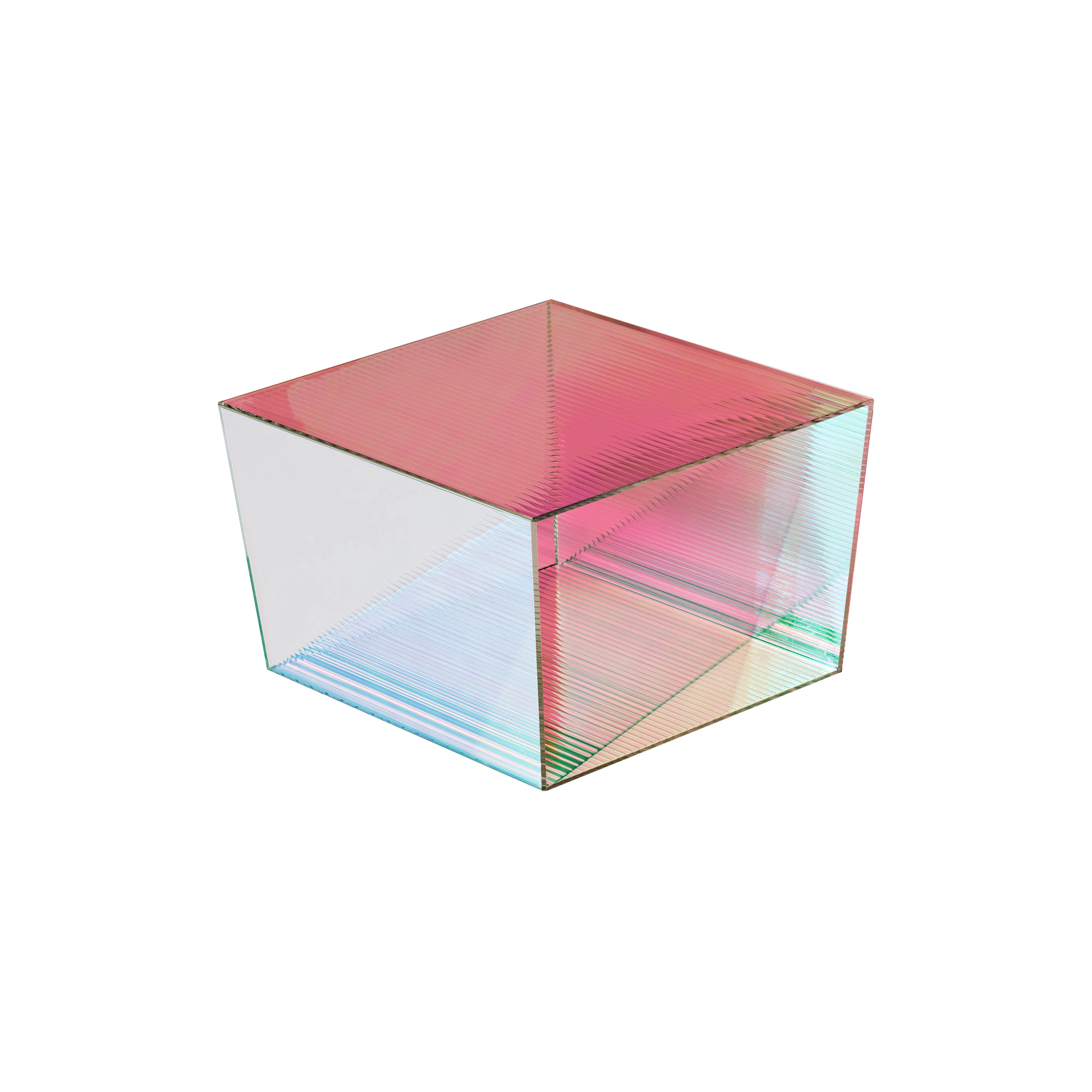 Rho Square H 35 - glass - cyan/magenta