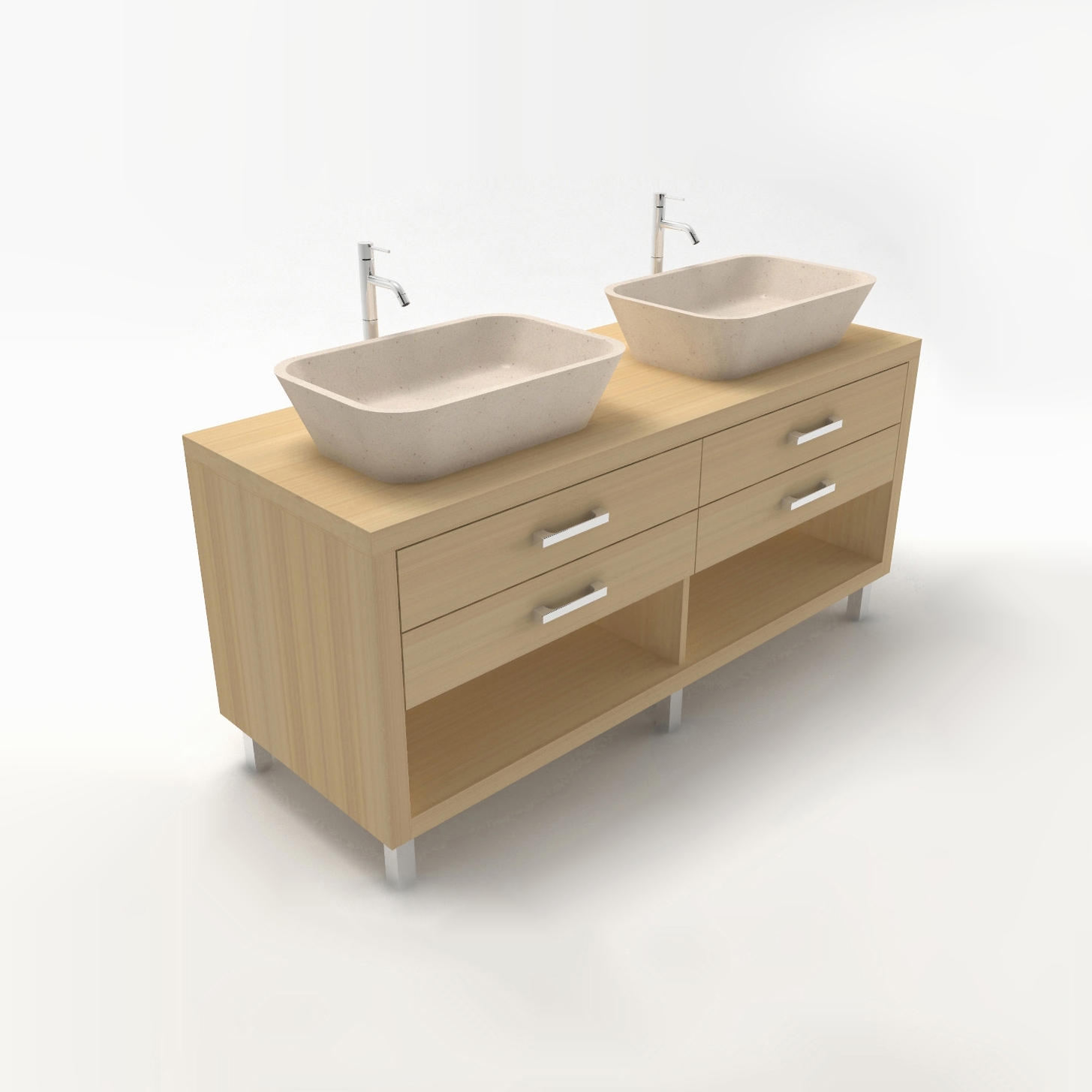 Vertoon produk Duo vanity cabinet van vervaardiger Zaninelli