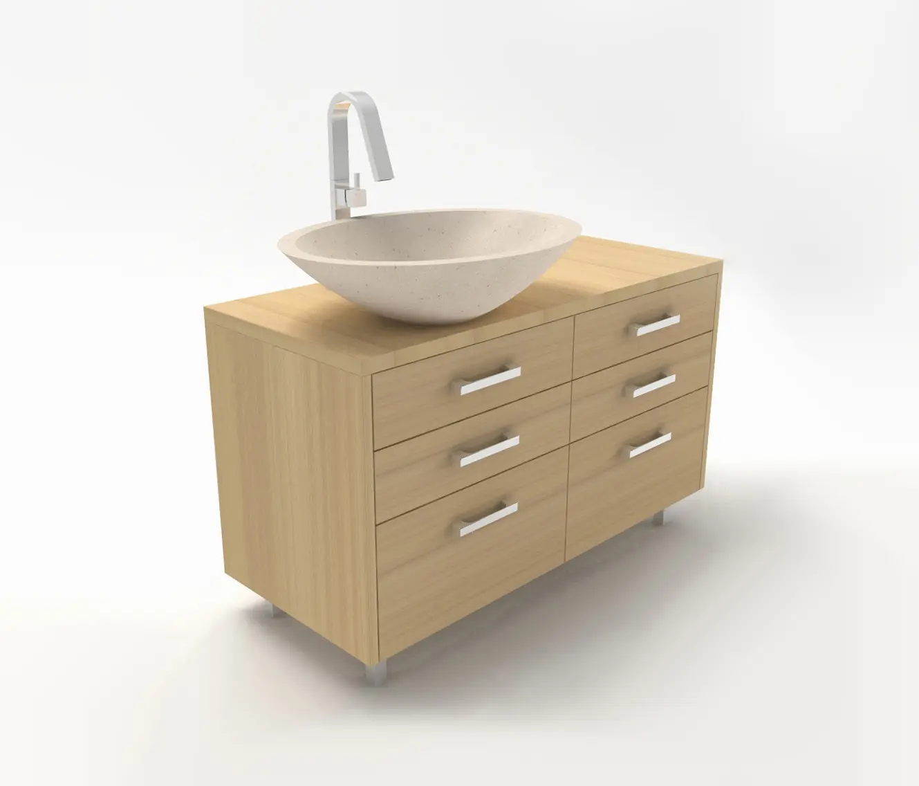 Zaninelli - Linear vanity cabinet