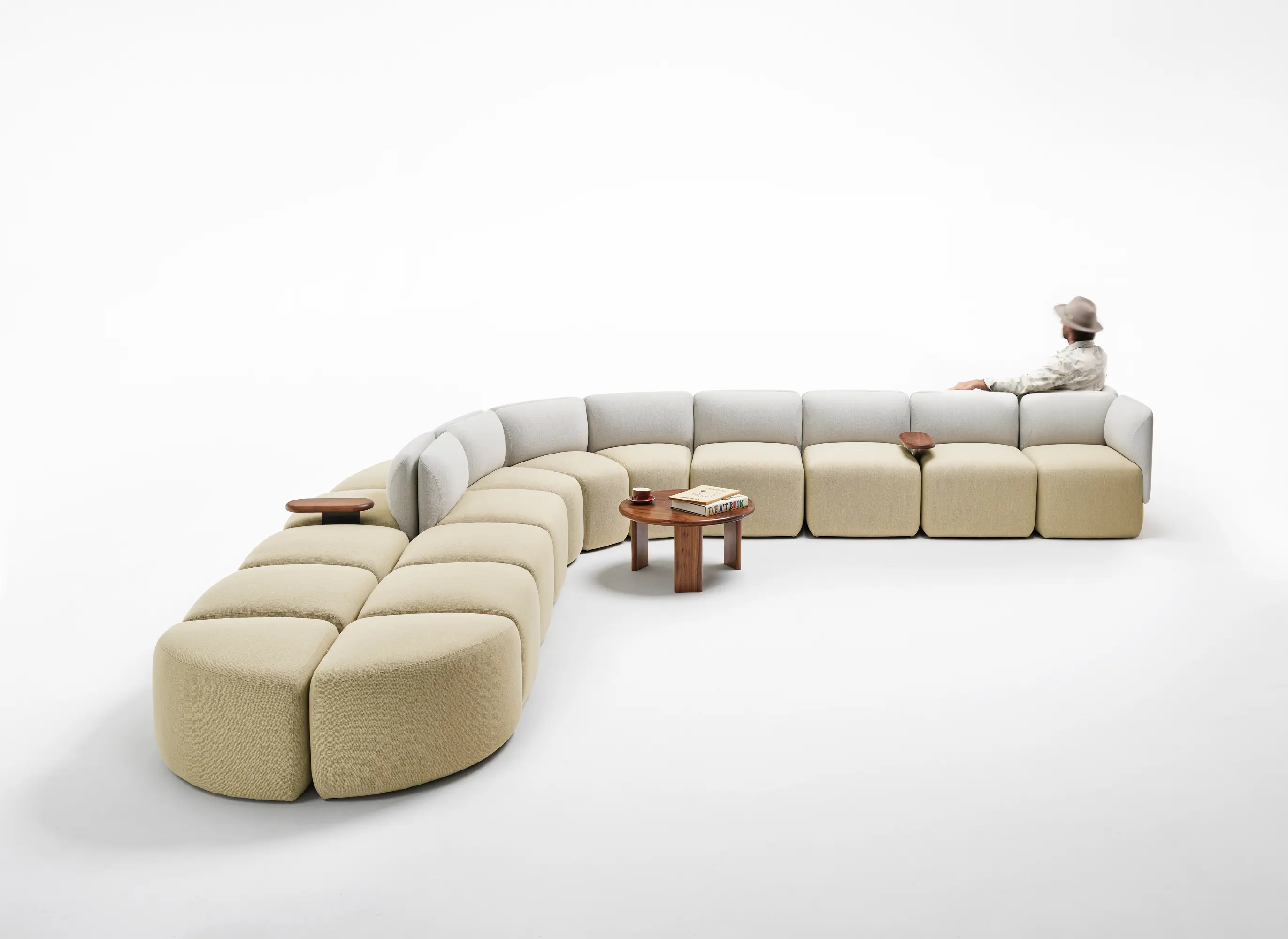 Derlot - Caterpillar, Bench with single backrest