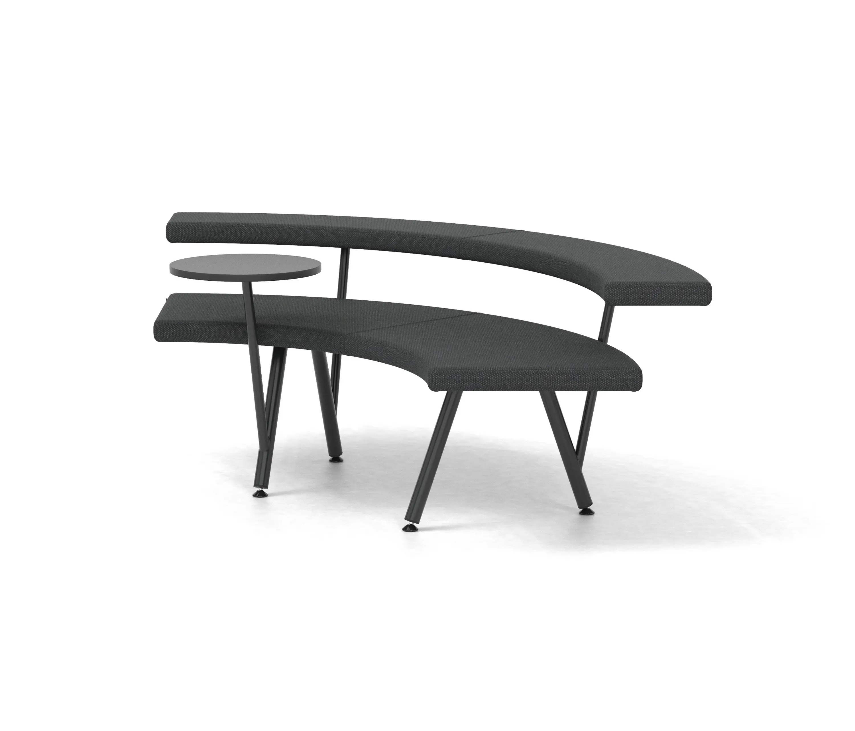 Derlot - Autobahn, 90˚ Curved seat with floating table