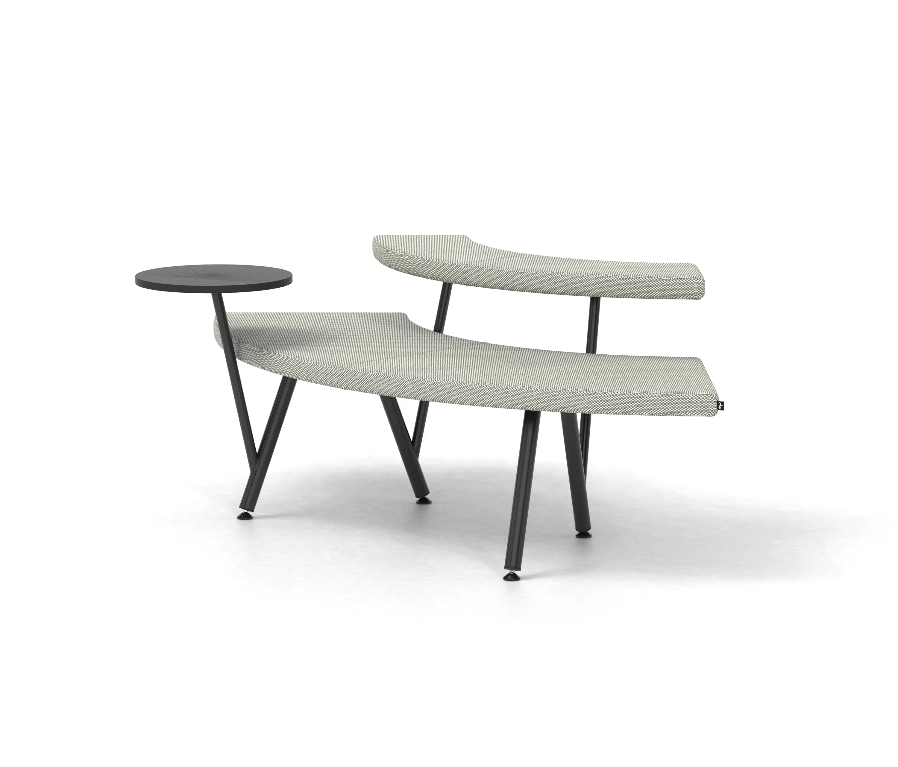 Derlot - Autobahn, 90˚ Curved seat with floating table