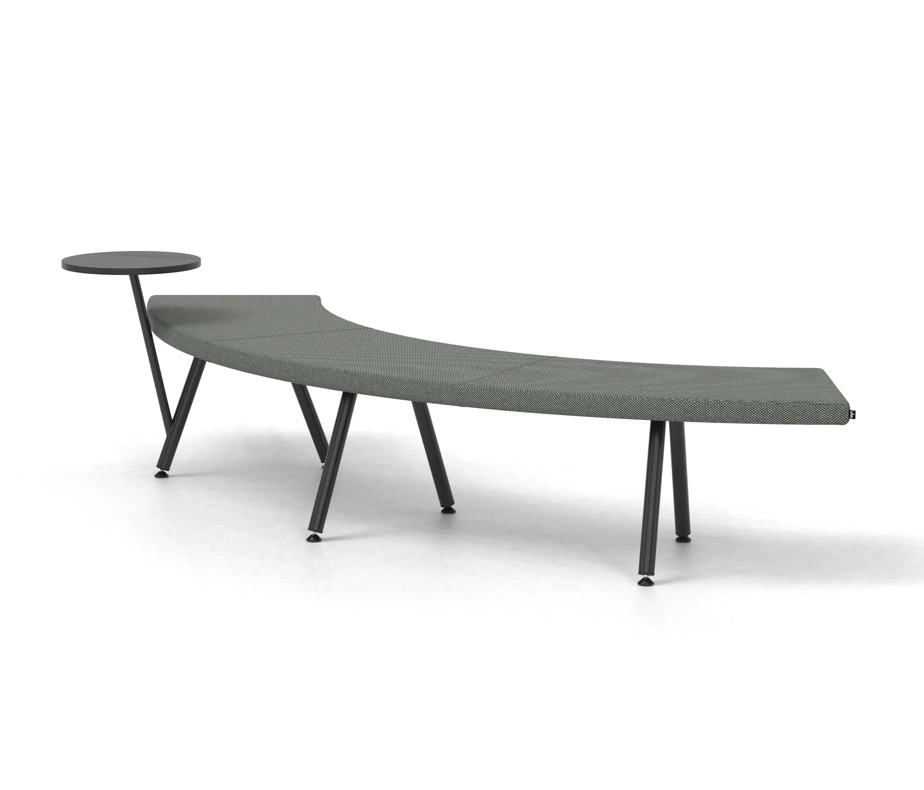 Derlot - Autobahn, 90˚ Curved seat with floating table