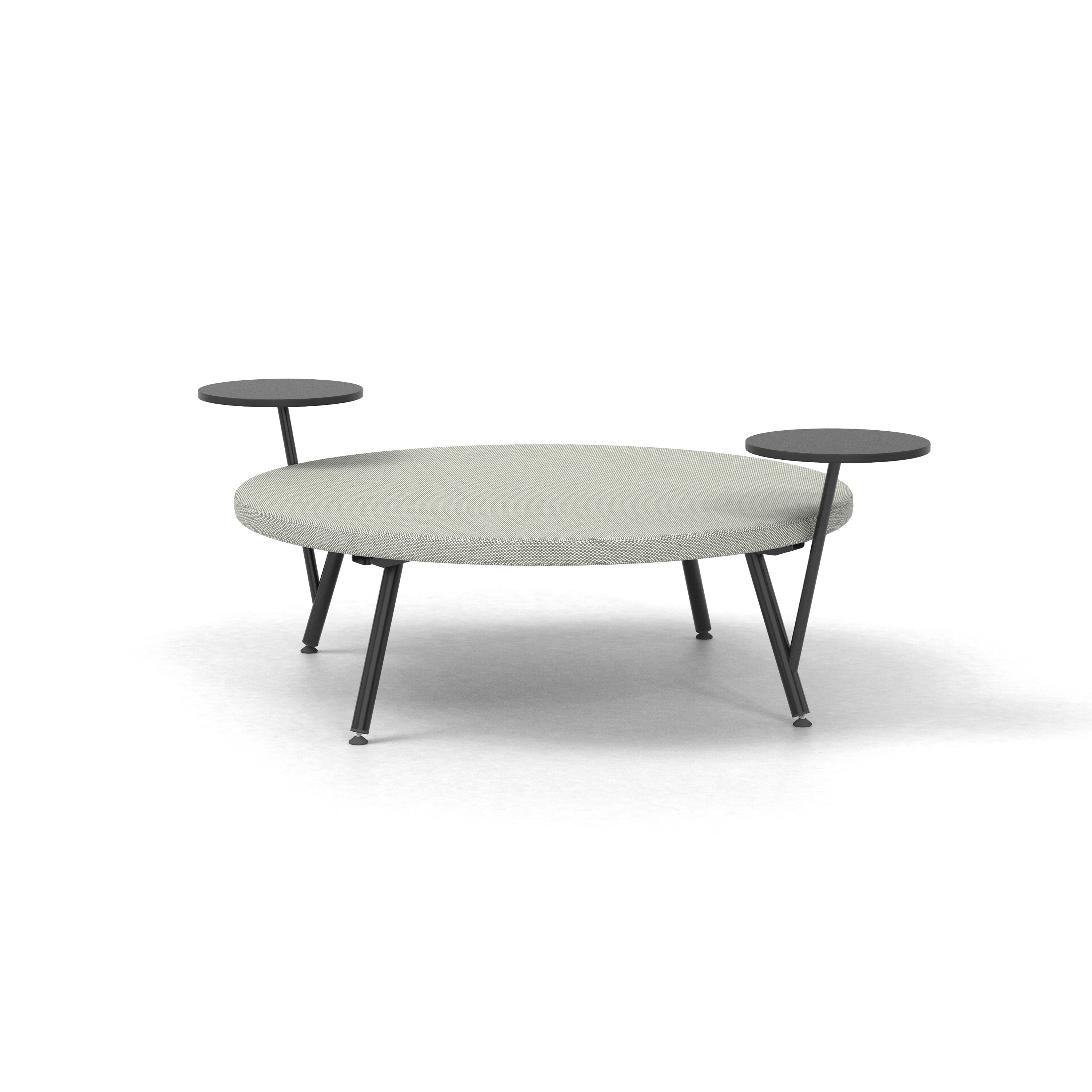 Produkt Autobahn, Circular ottoman with two floating tables des Herstellers Derlot anzeigen