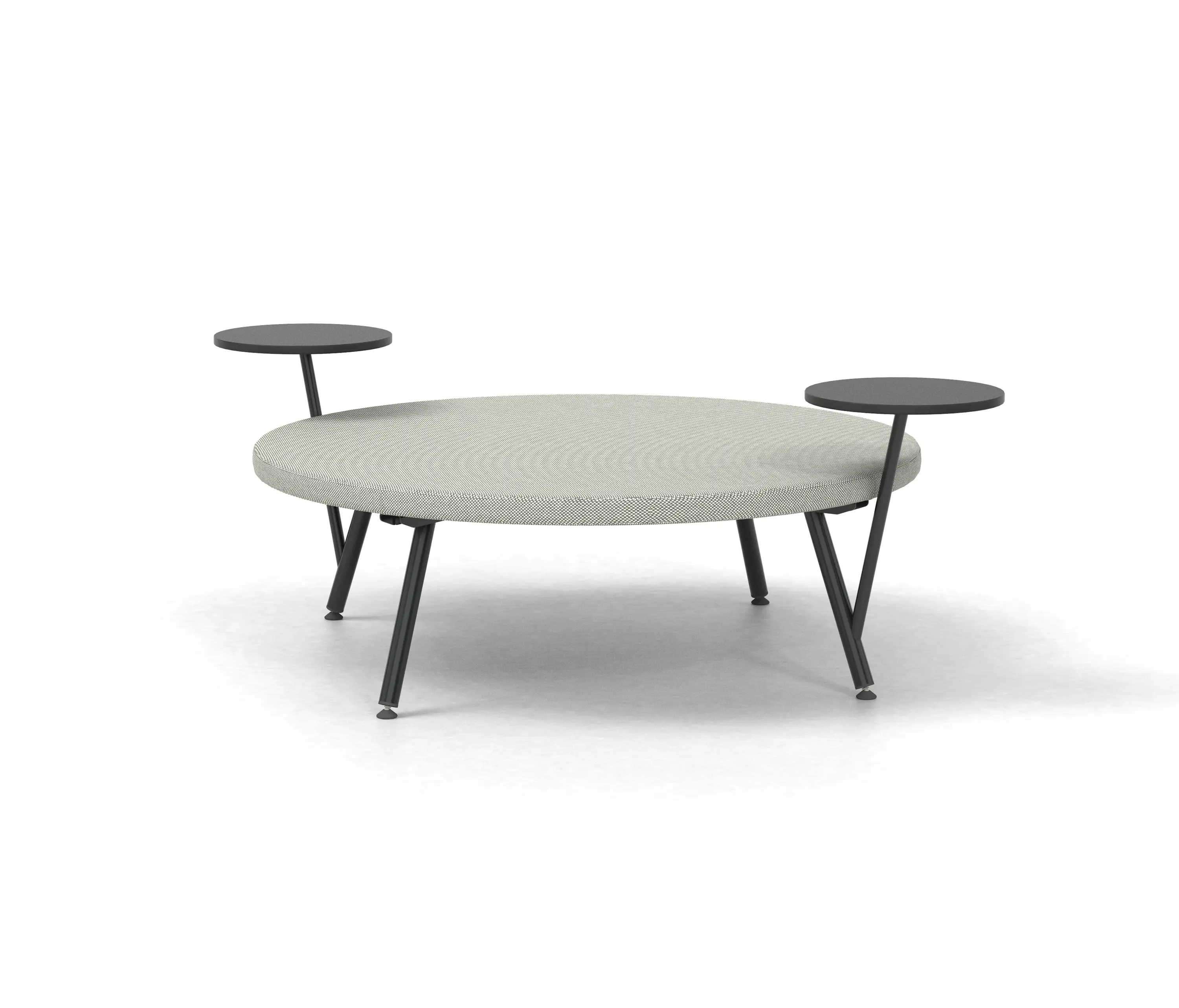 Derlot - Autobahn, Circular ottoman with two floating tables
