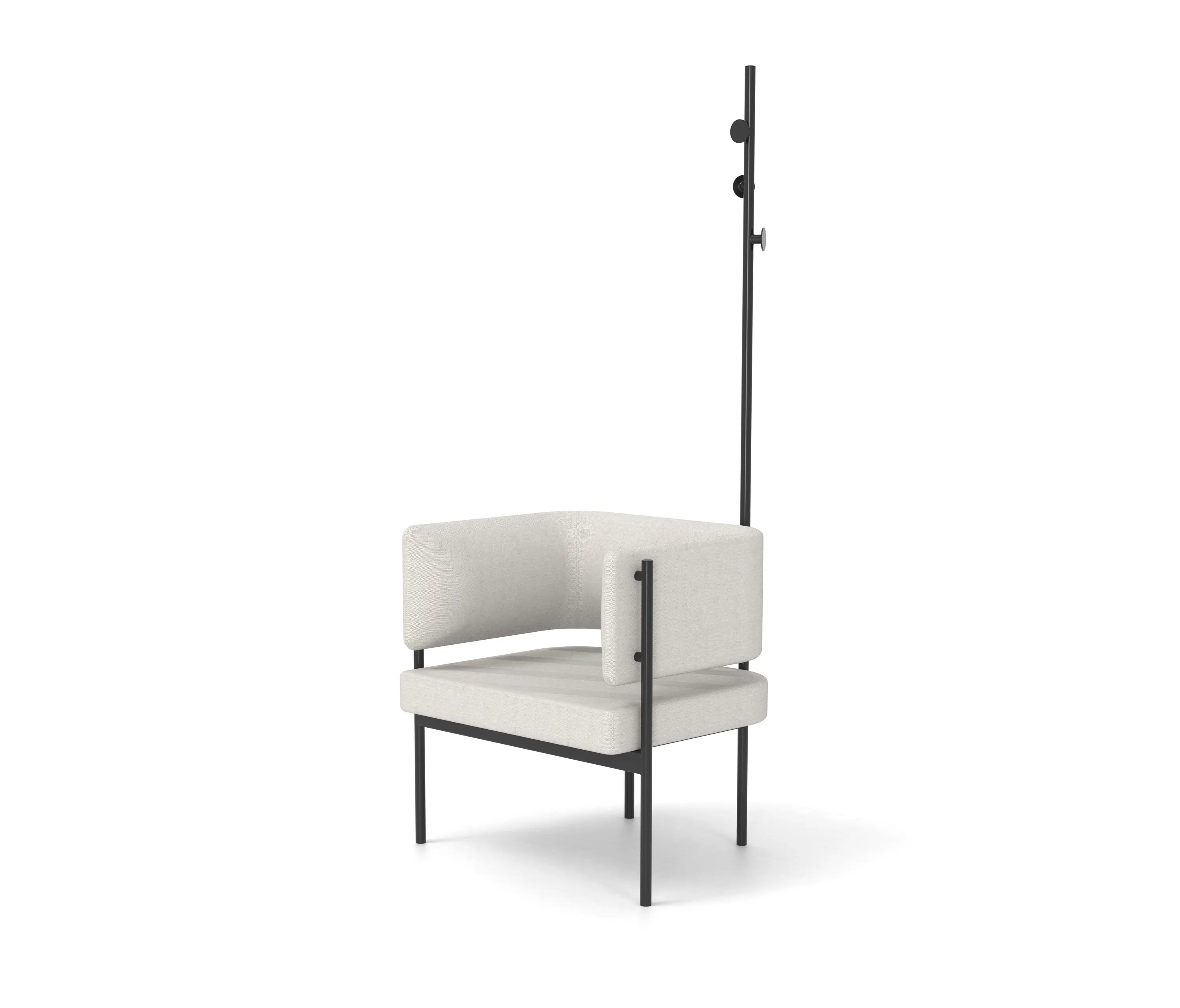 Derlot - Crescent, Armchair with coat stand