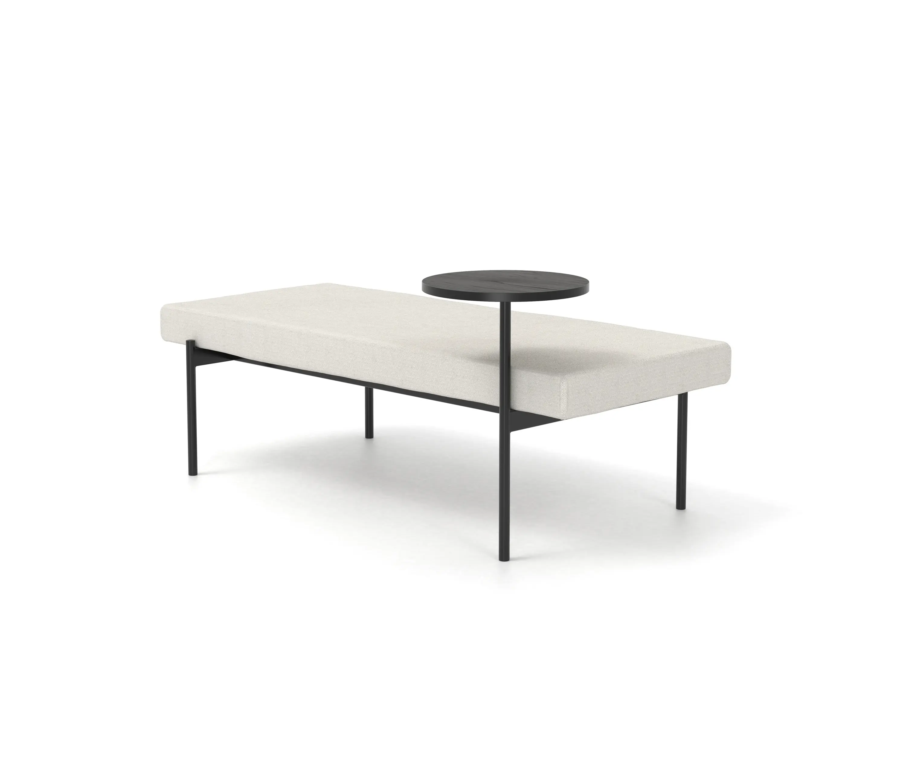 Derlot - Crescent, Bench with floating table