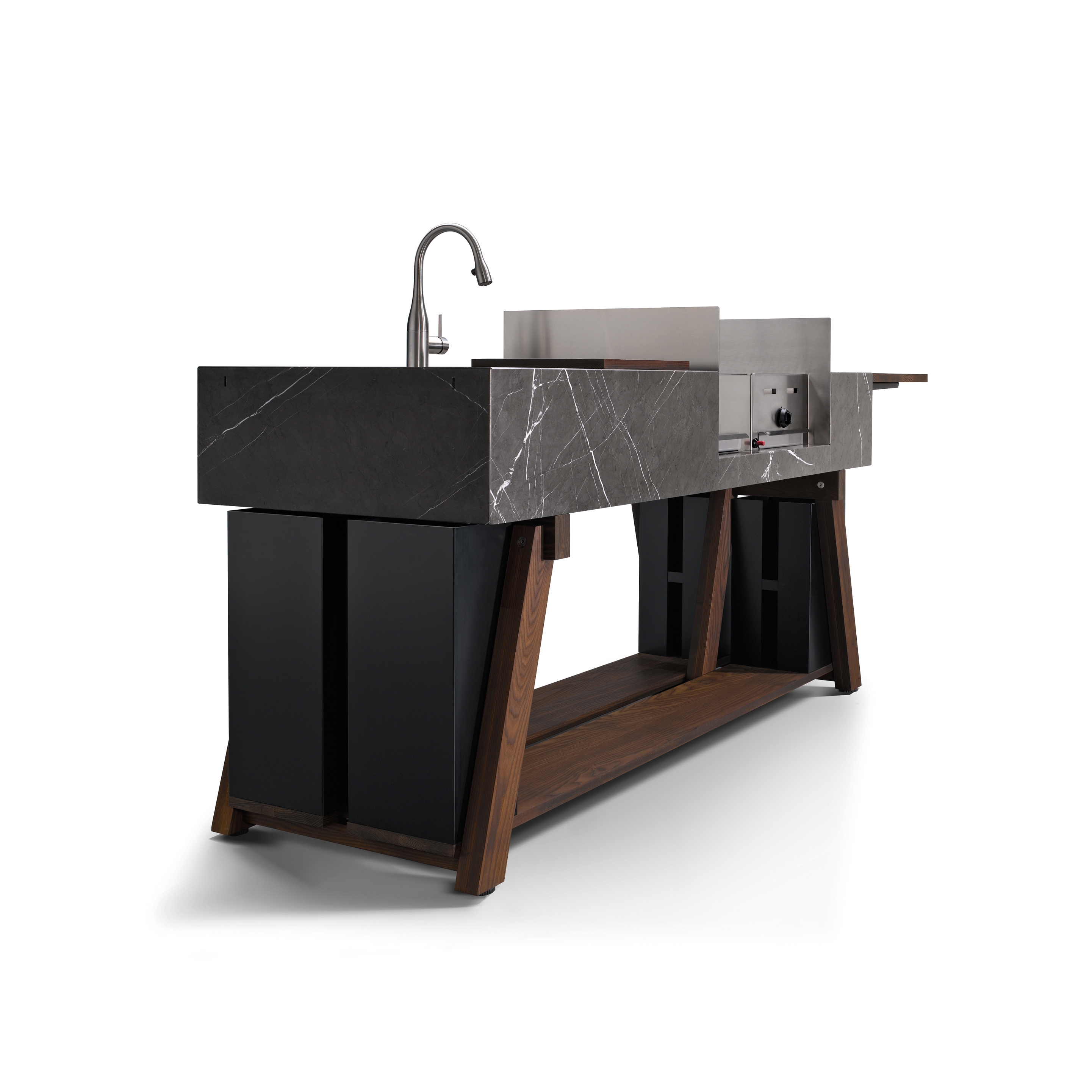 Display product BBQube ONE |  Outdoor Kitchen | Stone Grafite Brown from manufacturer OCQ