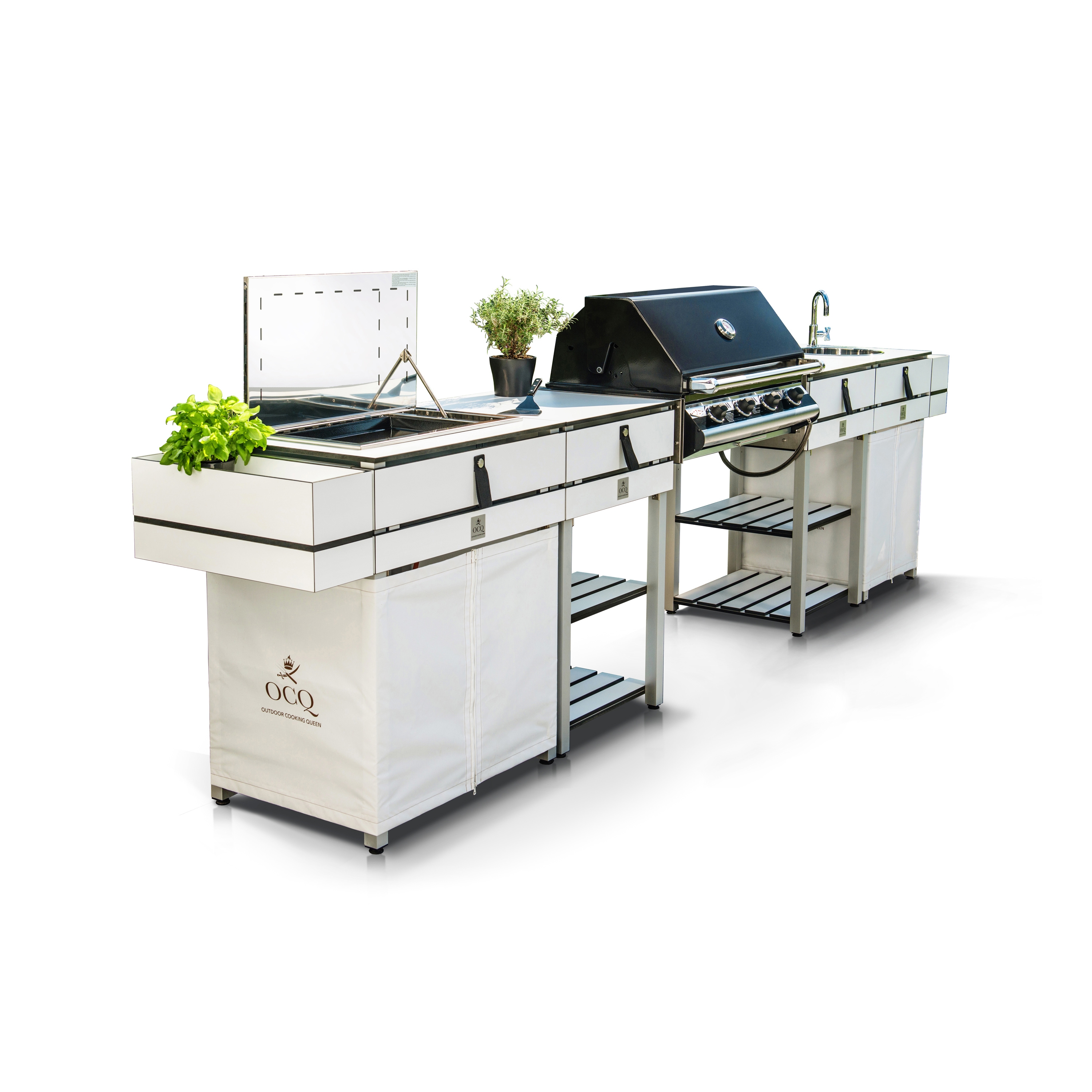 Mostra il prodotto ELEMENTS | Outdoor Kitchen | Edition White | BBQ del produttore OCQ