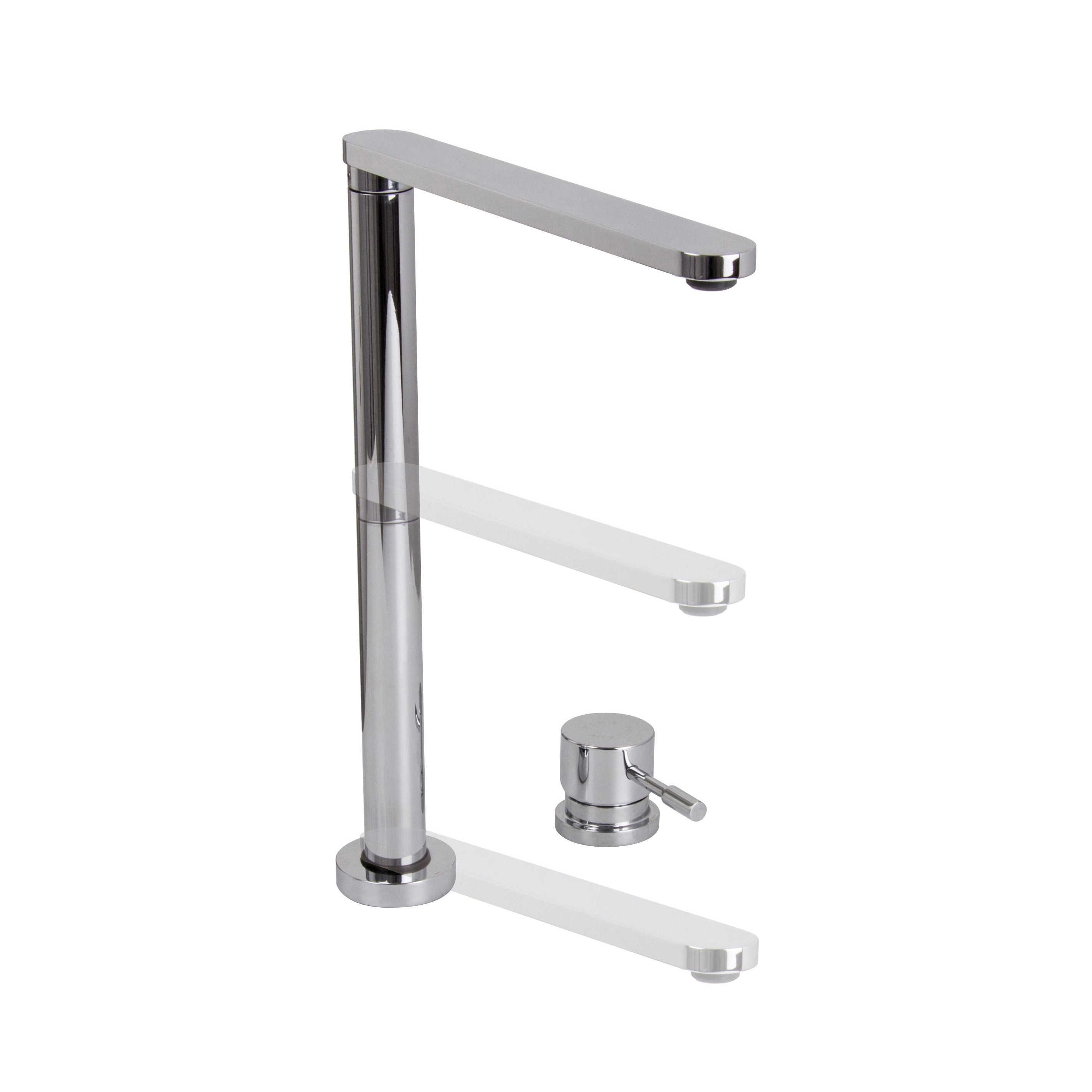Vertoon produk Ghost F7037 | GHOST sink bendable mixer with remote
control on deck van vervaardiger Fima Carlo Frattini