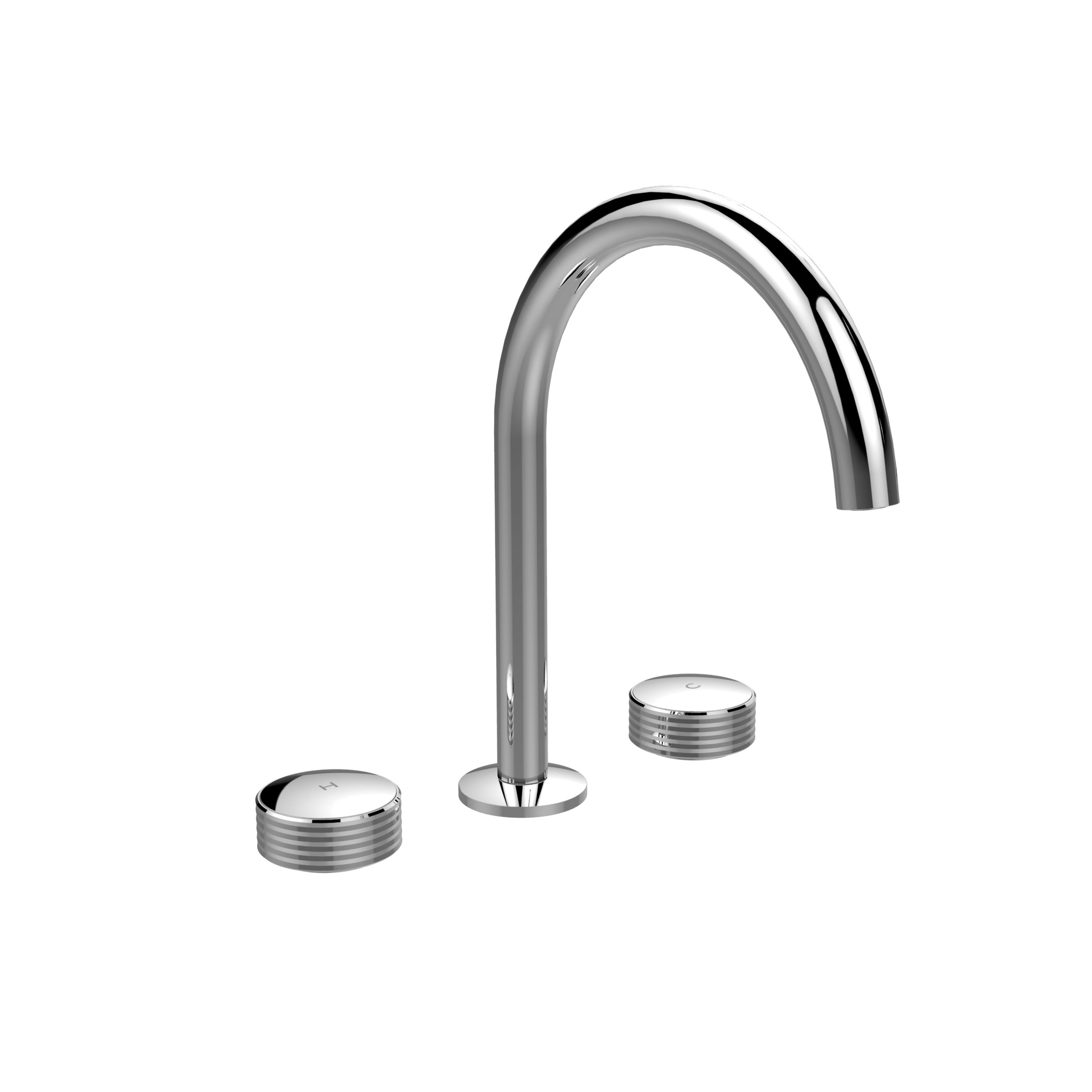 Texture Collection F5611 | 3-holes basin mixer with swivel spout