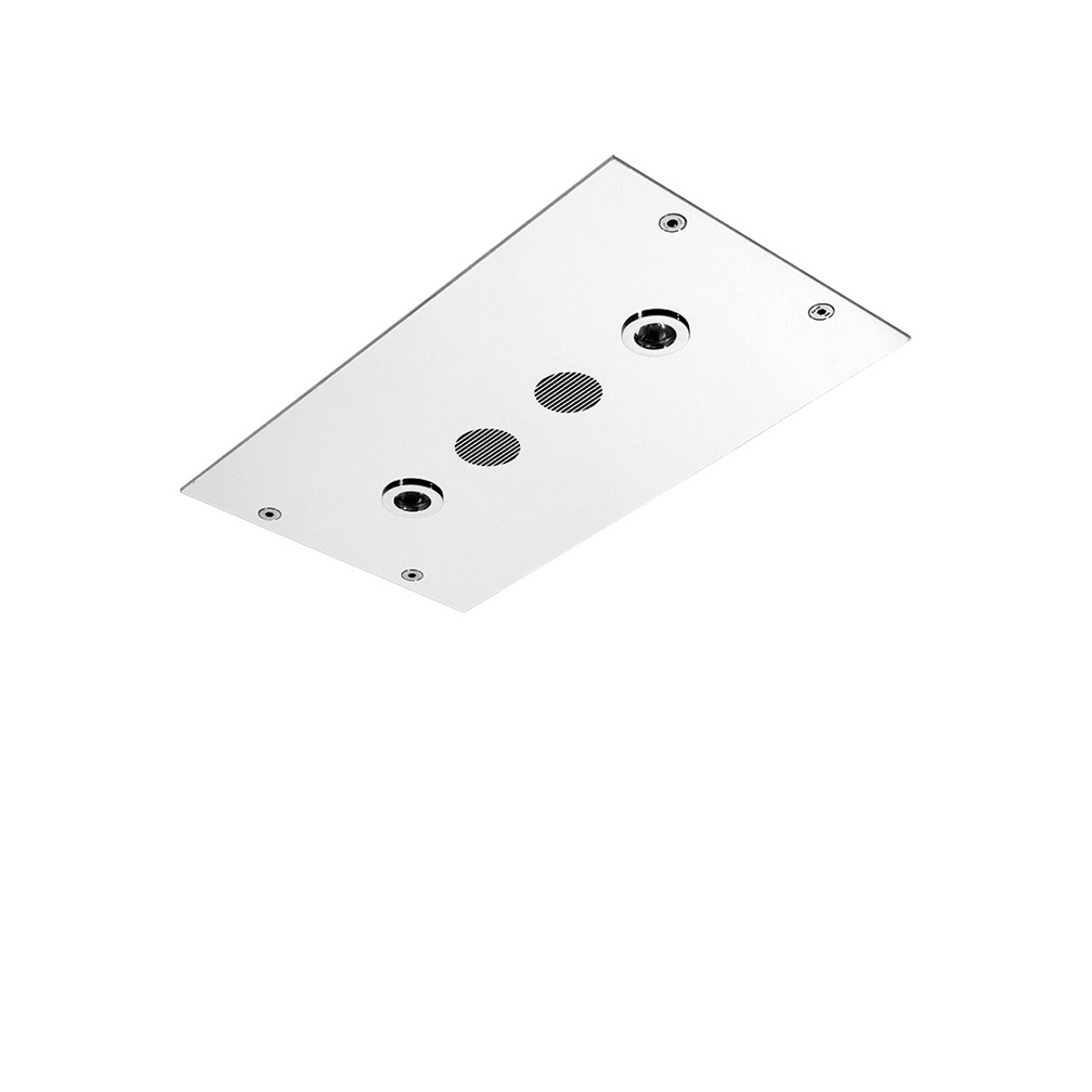 Modular F2820 | Rociador a techo en aciero inox con luz y audio