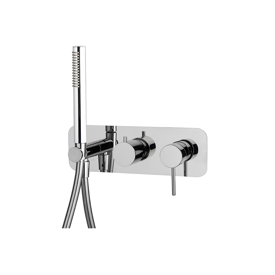Mostrar el producto Spillo Up F3049X2 | Mezclador empotrado para ducha 2 salida con set de ducha del fabricante Fima Carlo Frattini