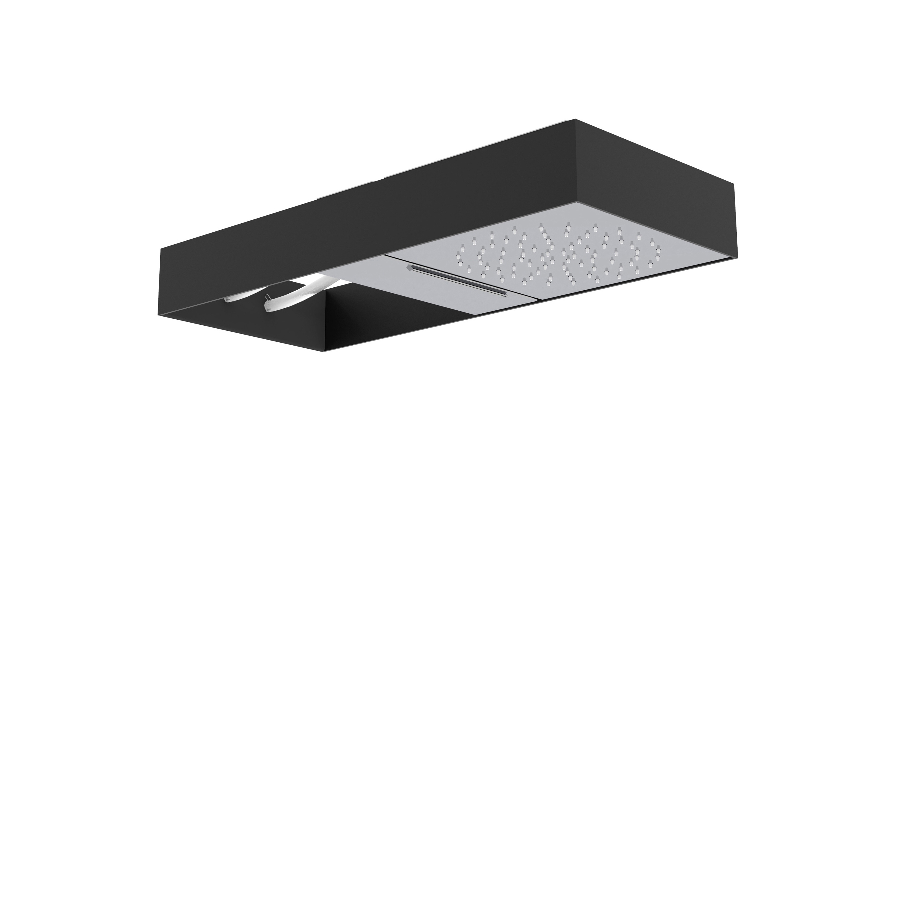 Moove F2992N | Soffione a parete con telaio nero