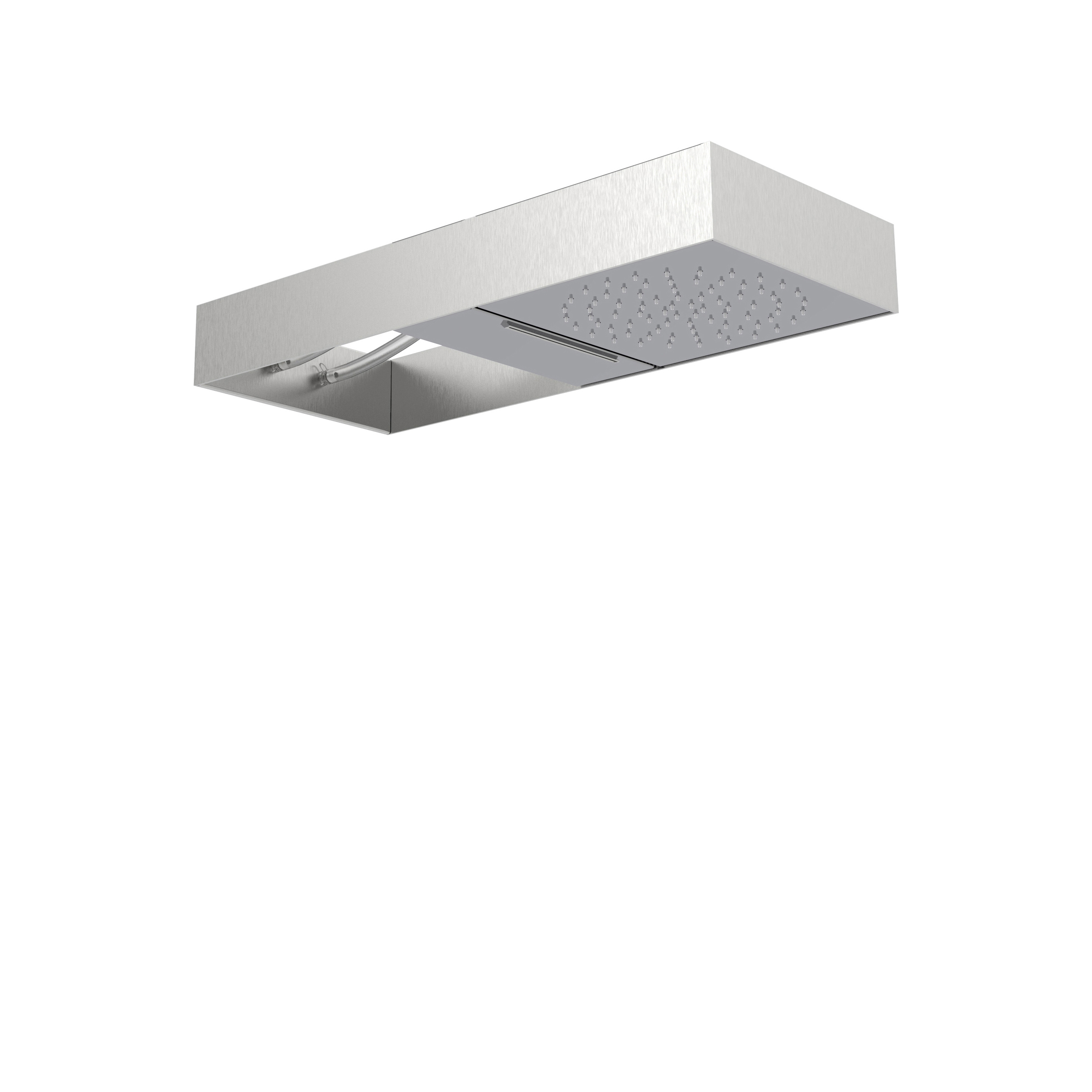 Moove F2992S | Soffione a parete con telaio in acciaio inox spazzolato