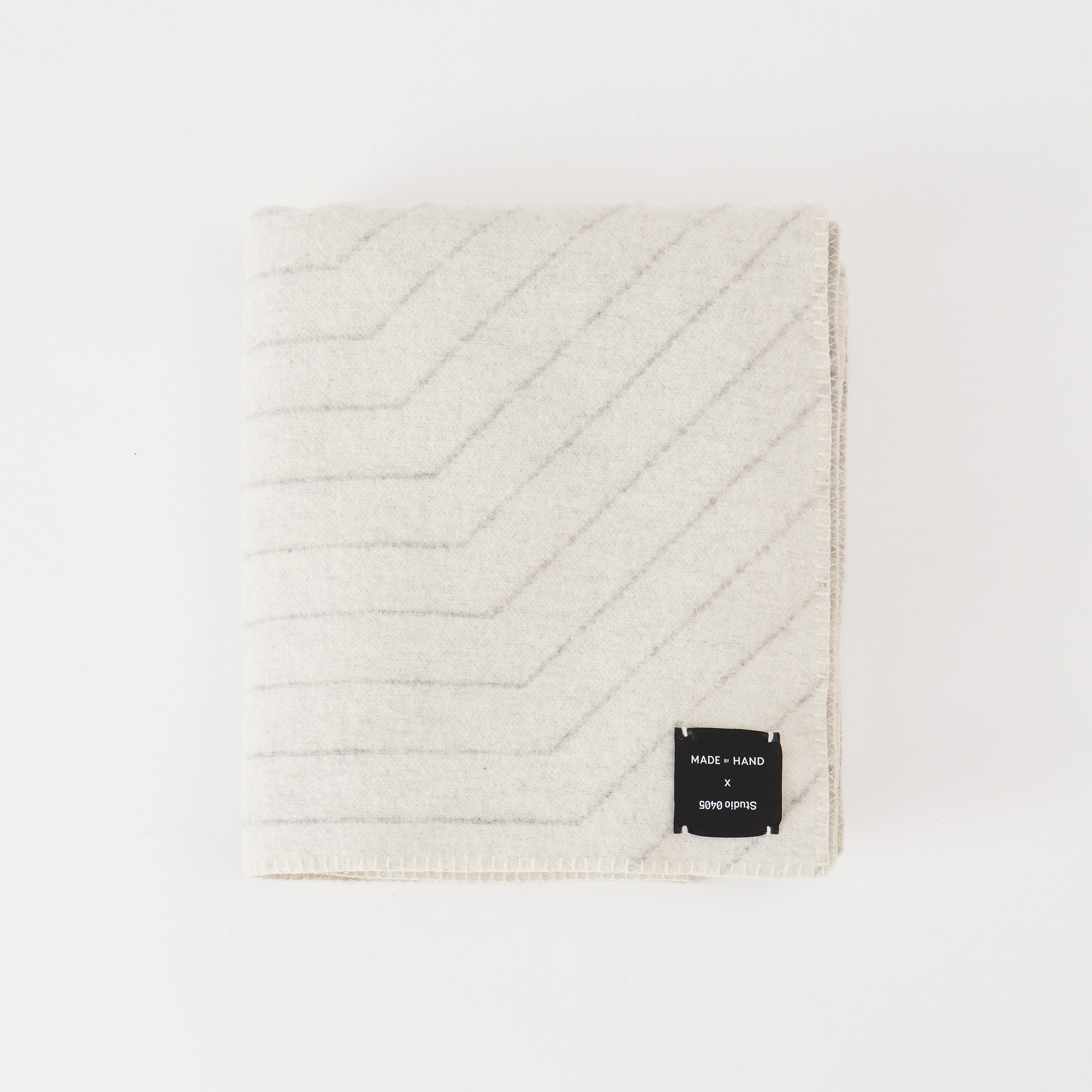 Pinstripe Throw White