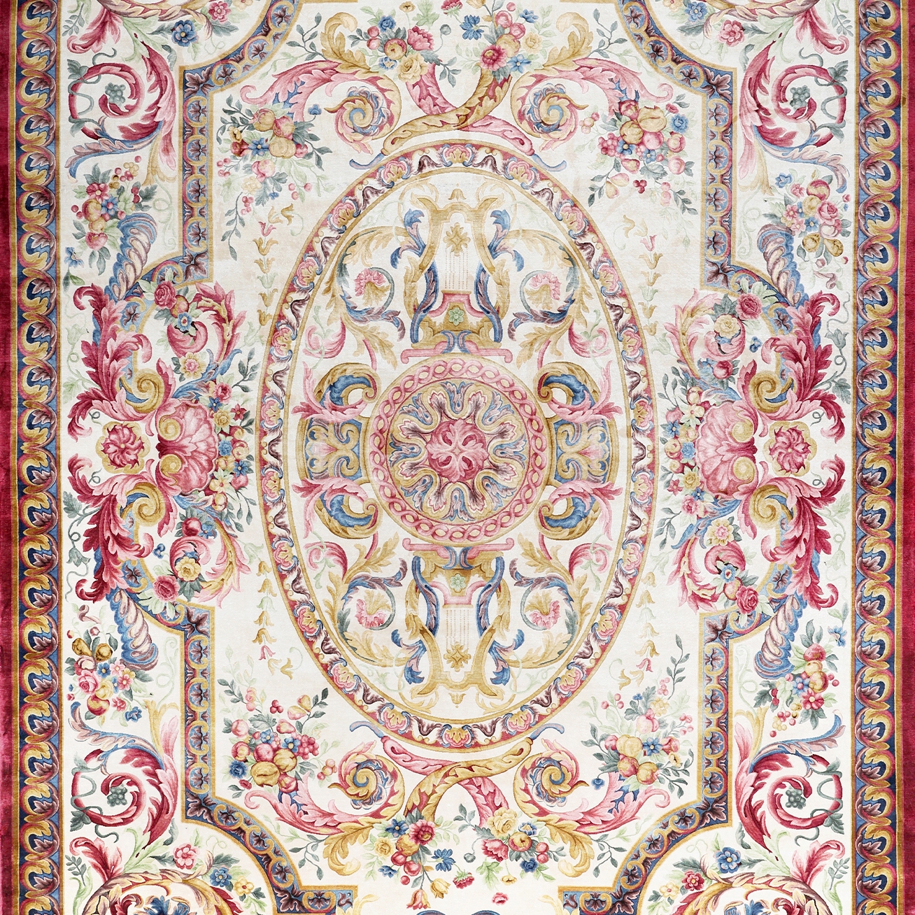 Mostra il prodotto Savonnerie 001 pink white multi del produttore THIBAULT VAN RENNE