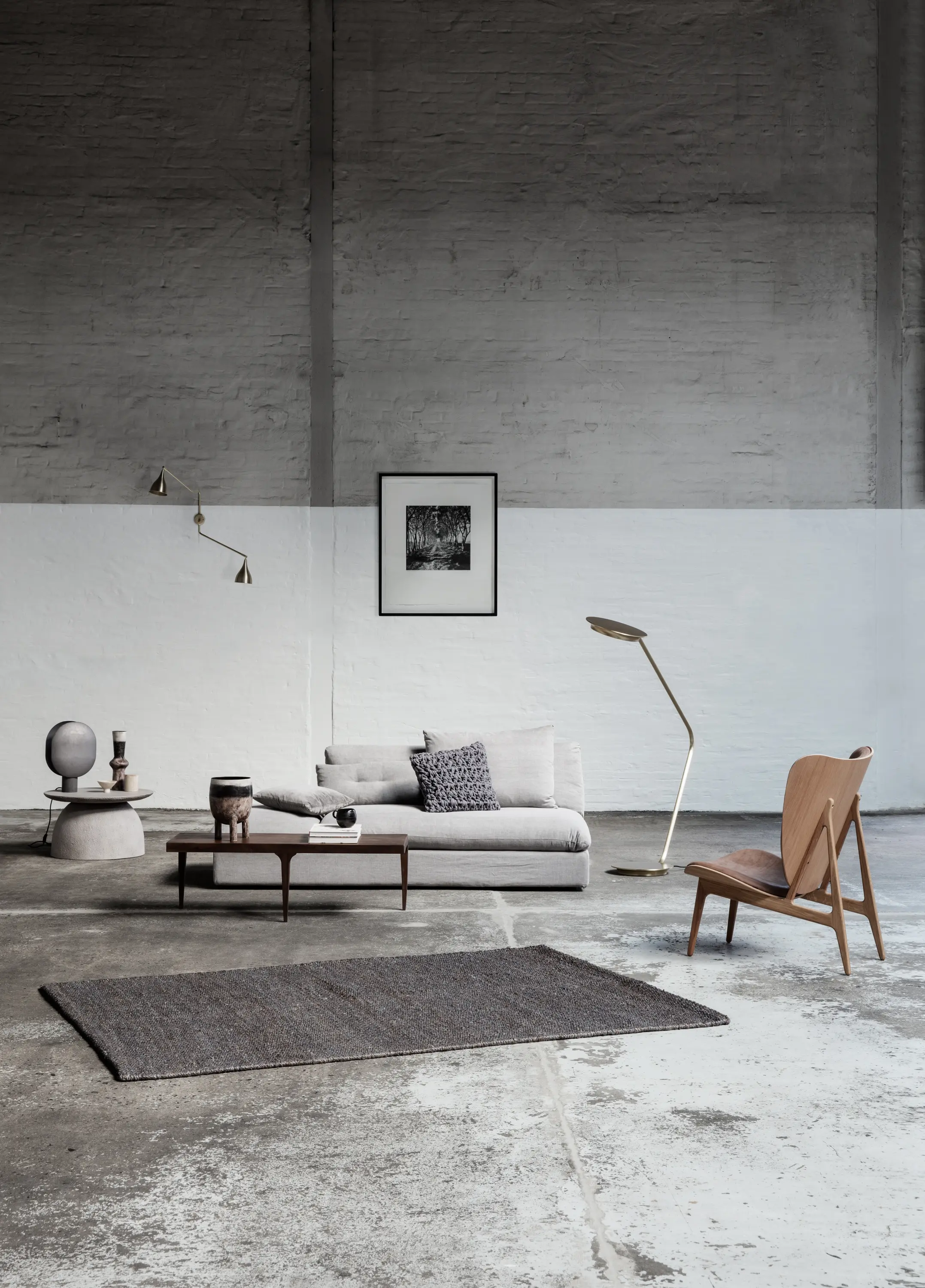NORR11 - Macchiato Sofa, Left Chaise Longue: Kiss Stone 181