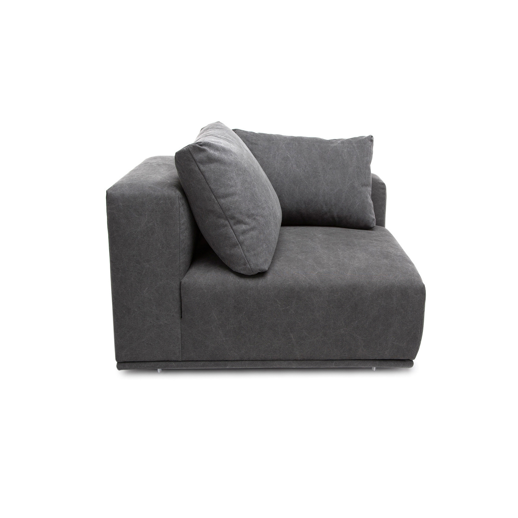 Madonna Sofa, Left Arm: Canvas Washed Black 066