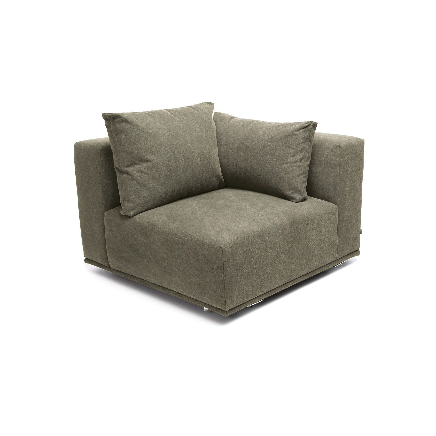 Mostra il prodotto Madonna Sofa, Corner Left: Canvas Washed Green 156 del produttore NORR11