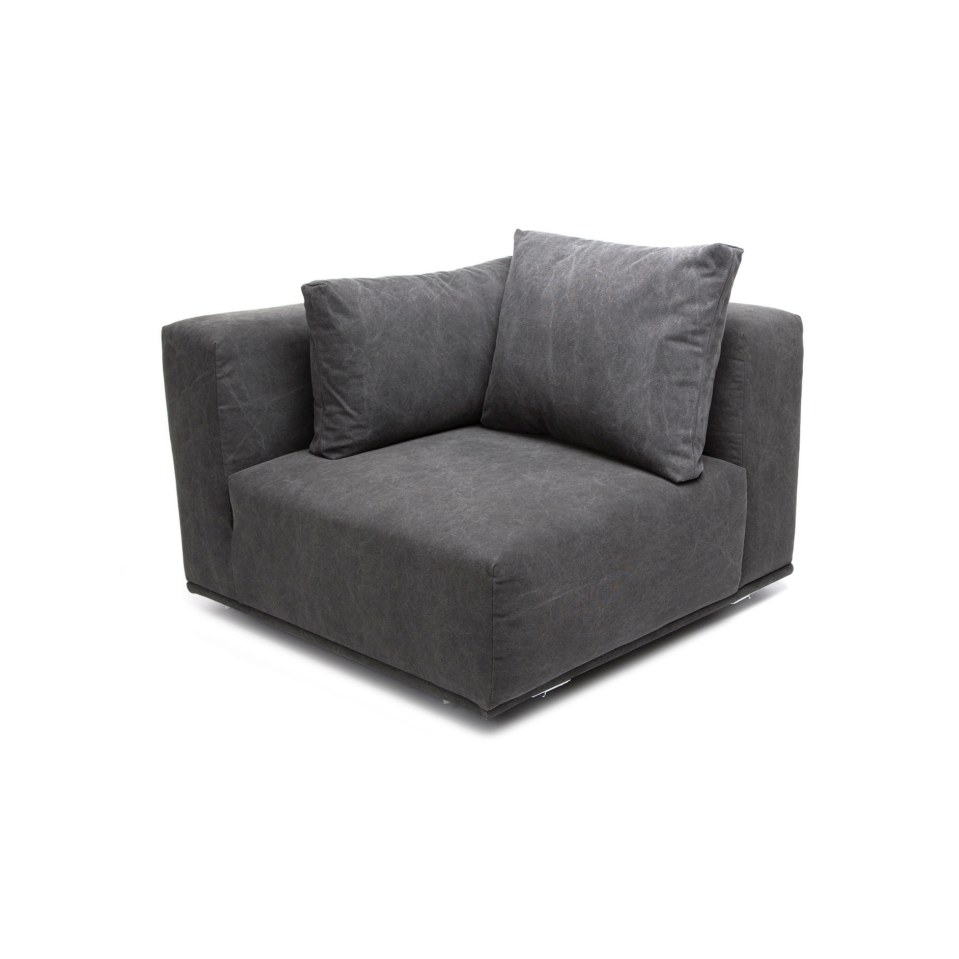 Madonna Sofa, Corner Right: Canvas Washed Black 066