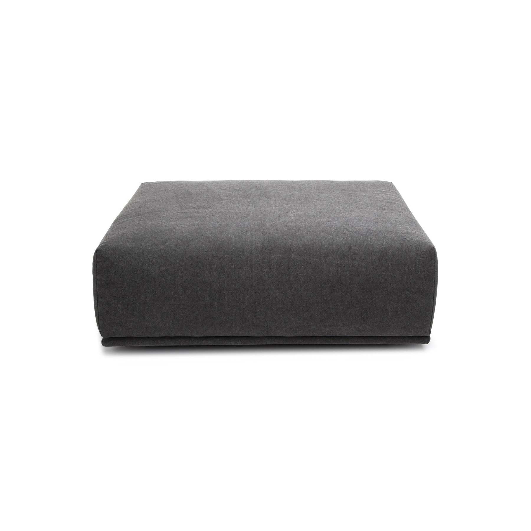 Madonna Sofa Ottoman, Small: Canvas Washed Black 066