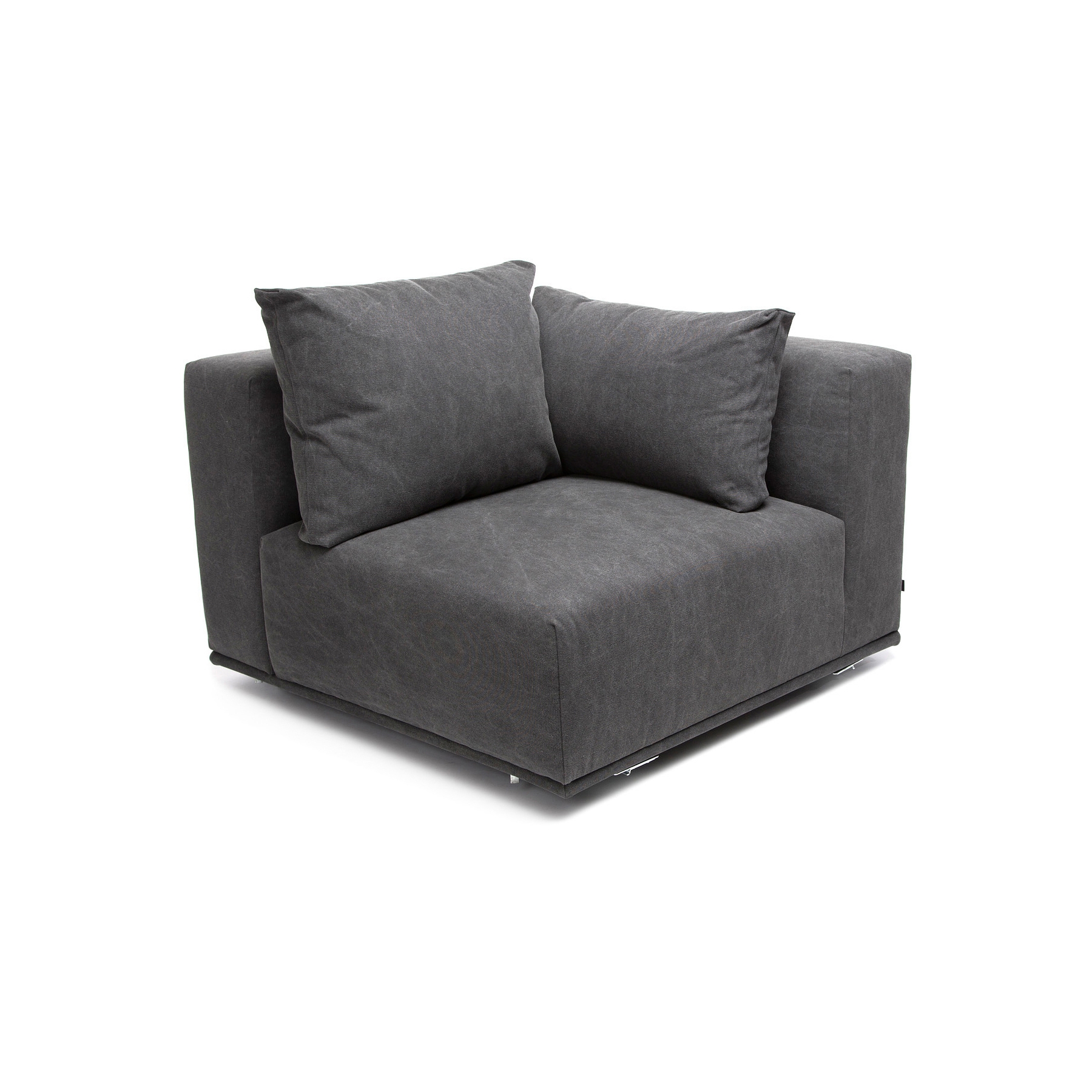 Madonna Sofa, Corner Left: Canvas Washed Black 066