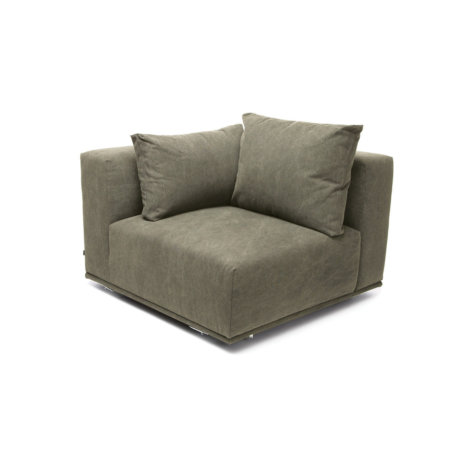 Mostra il prodotto Madonna Sofa, Corner Right: Canvas Washed Green 156 del produttore NORR11